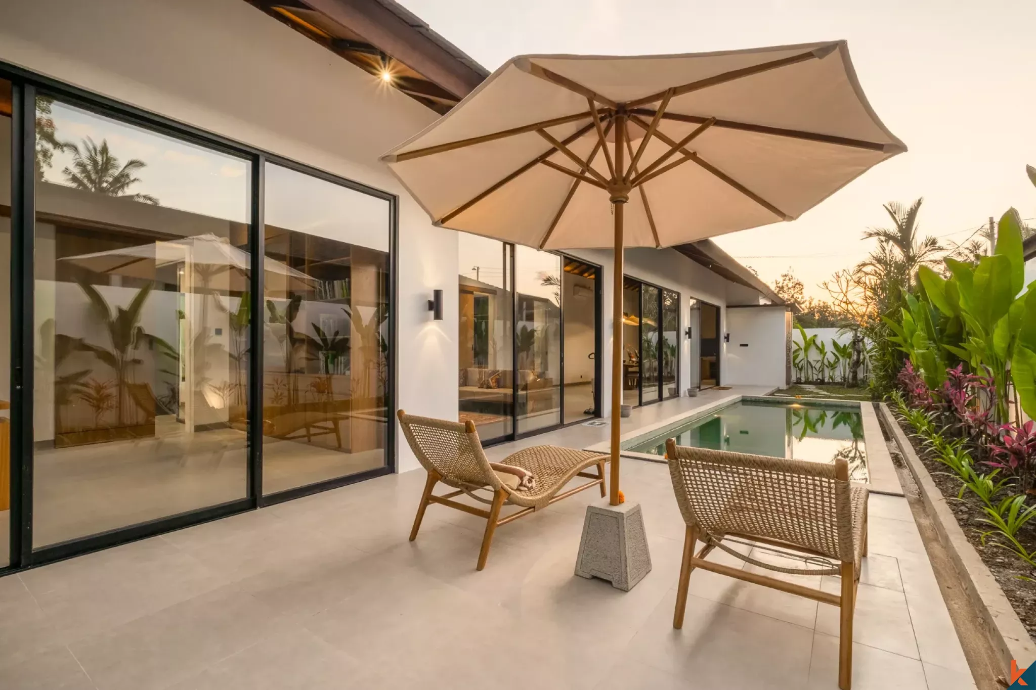 Elegant three bedroom modern balinese villa for lease in Ubud