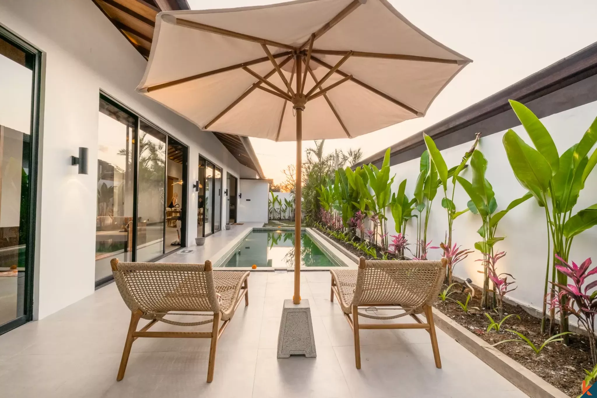 Elegant three bedroom modern balinese villa for lease in Ubud