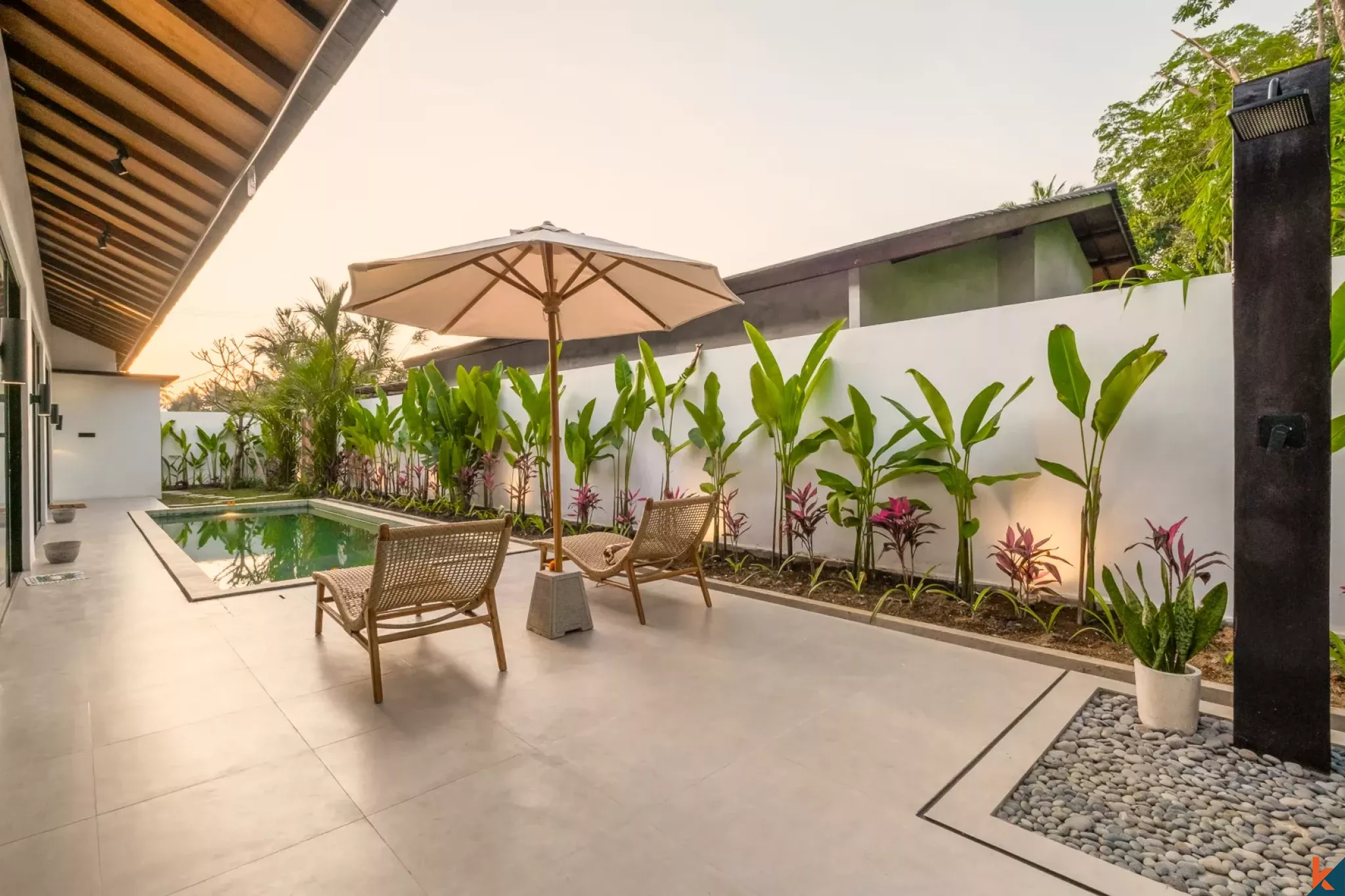Elegant three bedroom modern balinese villa for lease in Ubud