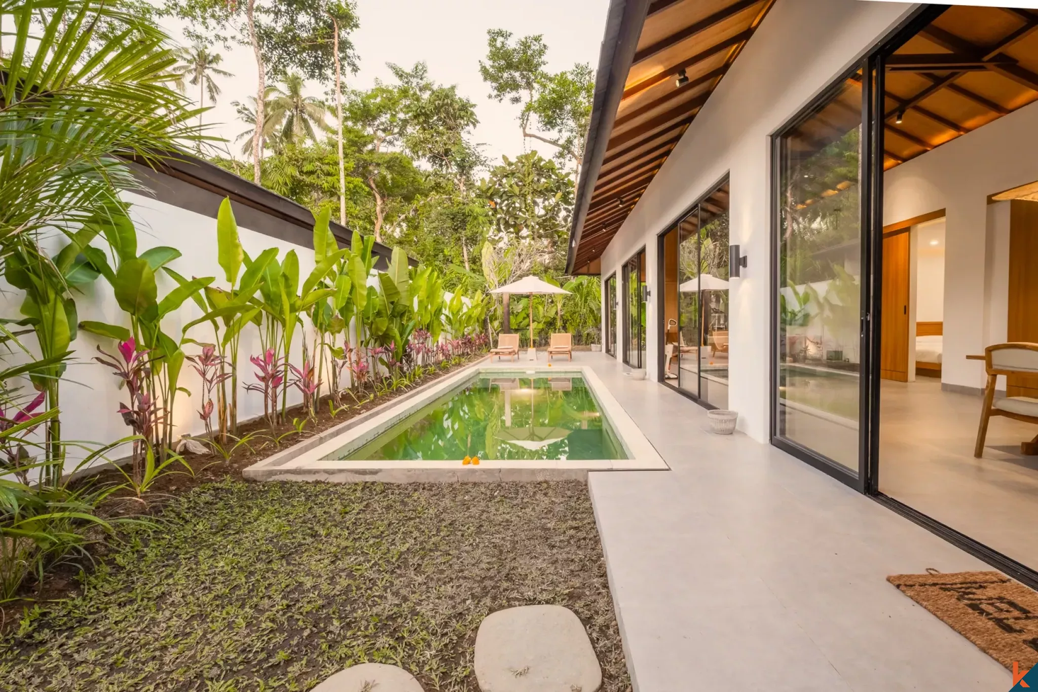 Elegant three bedroom modern balinese villa for lease in Ubud