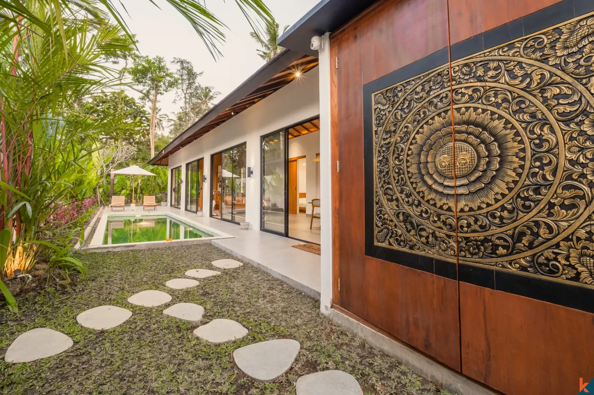 Elegant three bedroom modern balinese villa for lease in Ubud