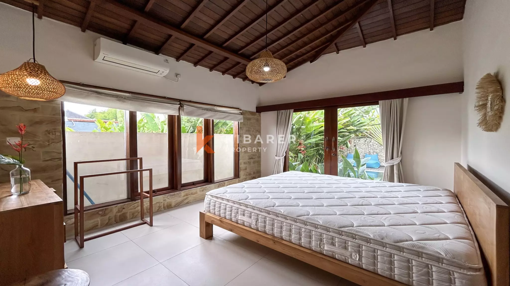 Cozy Two-Bedroom Private Pool Villa with Enclosed Living in Canggu