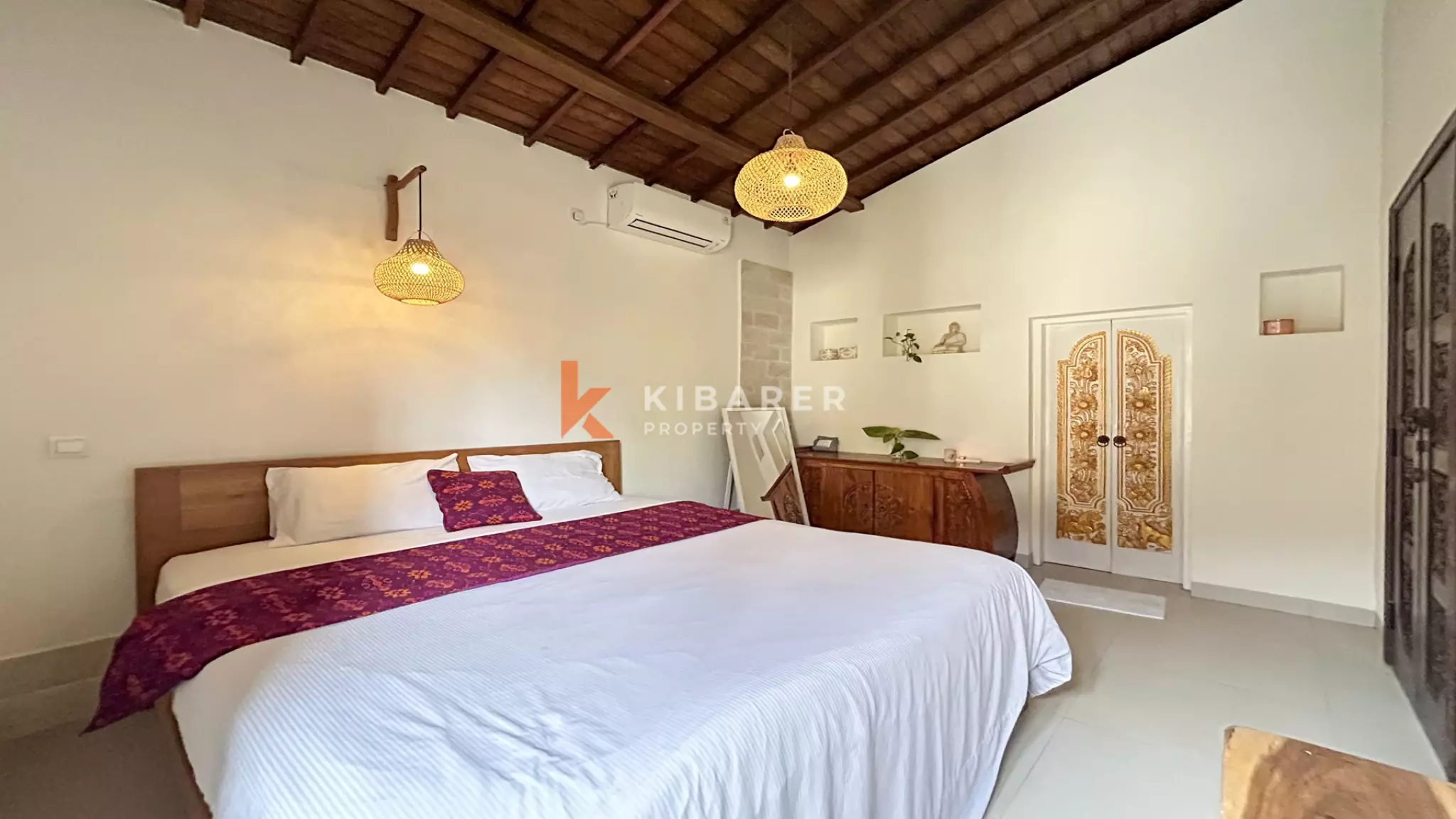 Cozy Two-Bedroom Private Pool Villa with Enclosed Living in Canggu