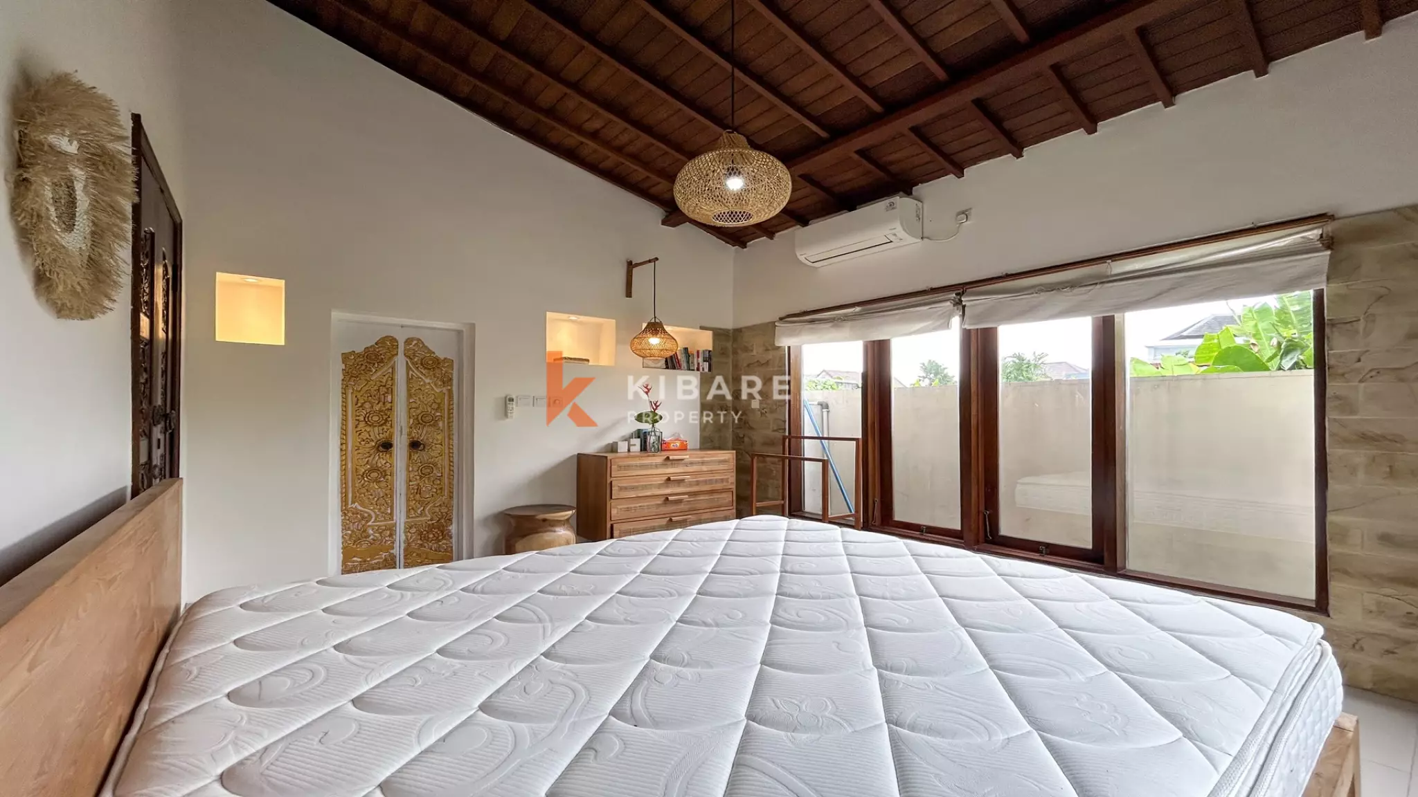 Cozy Two-Bedroom Private Pool Villa with Enclosed Living in Canggu