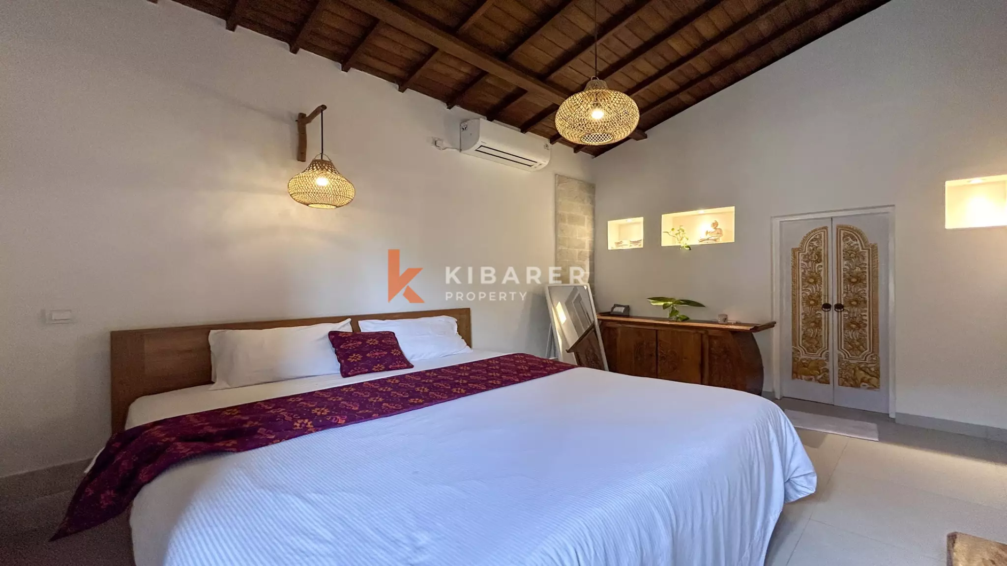 Cozy Two-Bedroom Private Pool Villa with Enclosed Living in Canggu