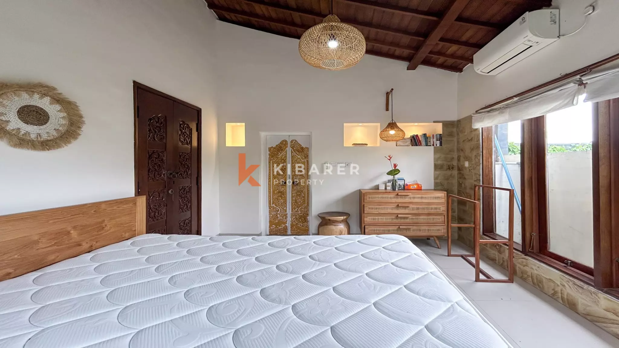 Cozy Two-Bedroom Private Pool Villa with Enclosed Living in Canggu