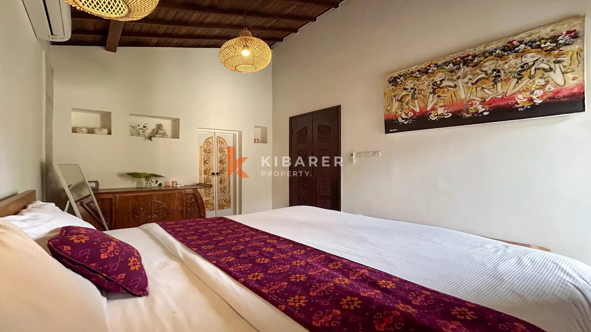 Cozy Two-Bedroom Private Pool Villa with Enclosed Living in Canggu