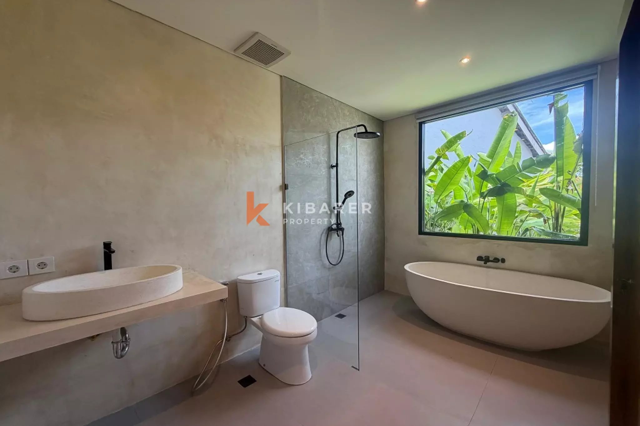 Sunken-Living Two-Bedrooms Villa with Bathtub in Peaceful Munggu