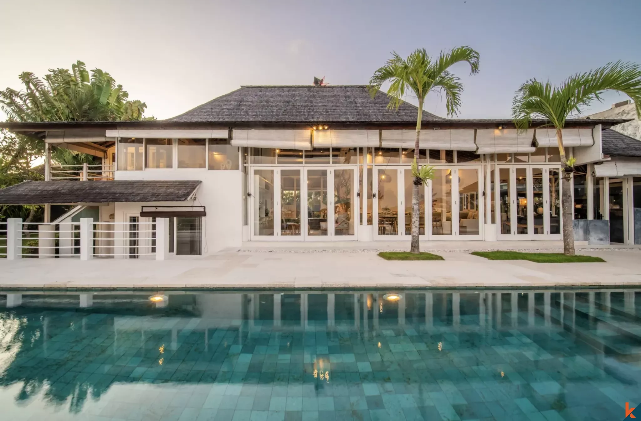 High-End Five Bedroom Leasehold Villa Overlooking Rice Fields in Berawa