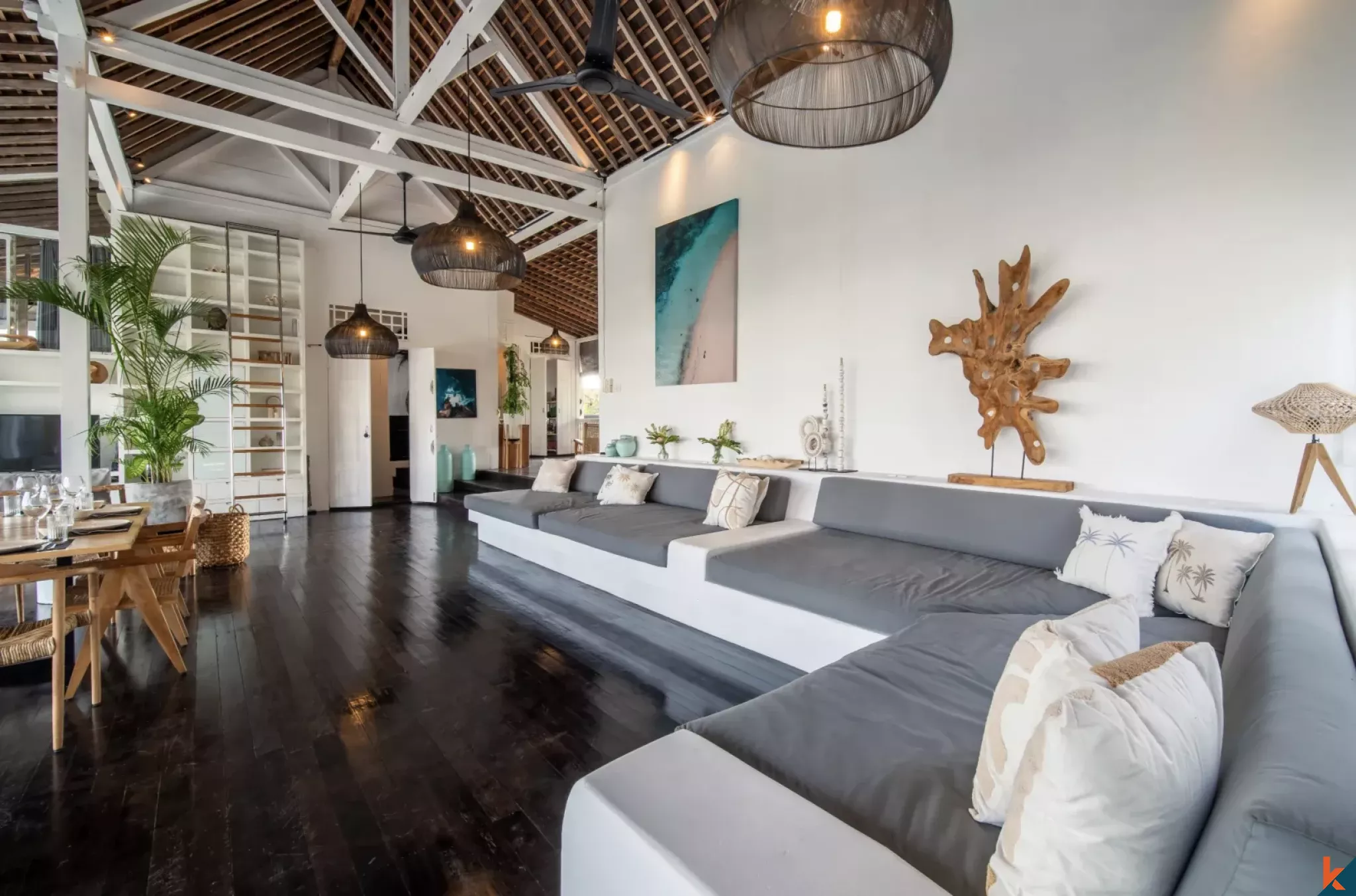 High-End Five Bedroom Leasehold Villa Overlooking Rice Fields in Berawa