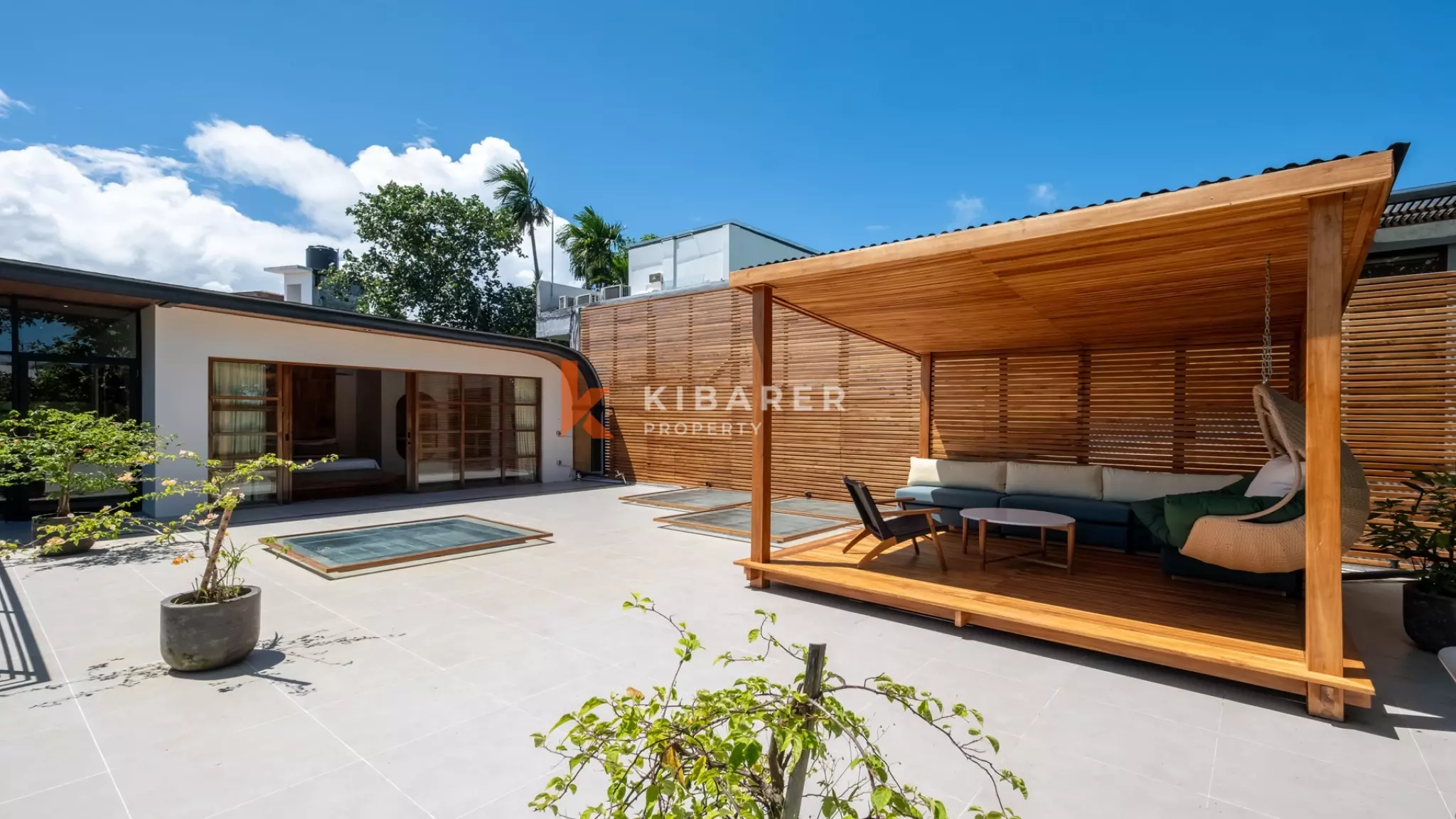 Modern Luxury Four-Bedroom Villa with Sauna and River View in Pererenan