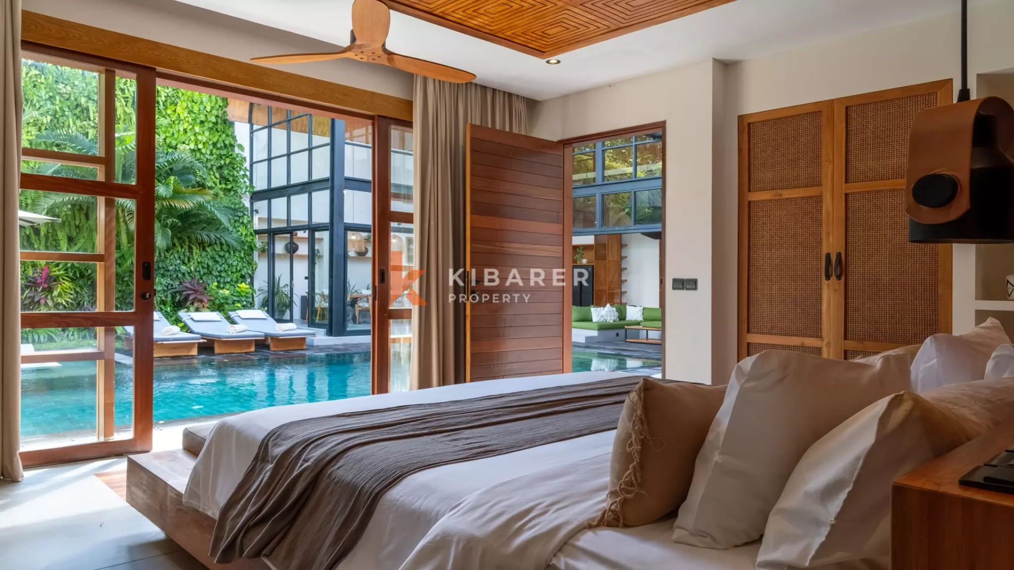 Modern Luxury Four-Bedroom Villa with Sauna and River View in Pererenan