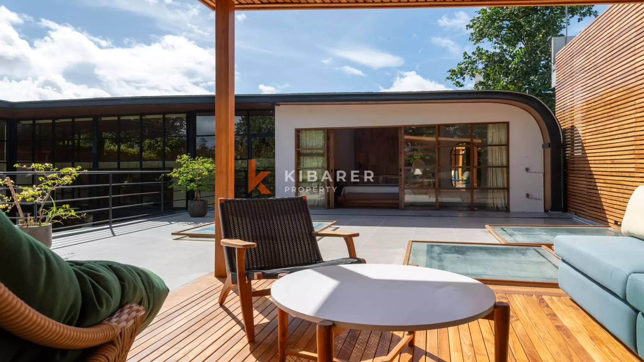 Modern Luxury Four-Bedroom Villa with Sauna and River View in Pererenan