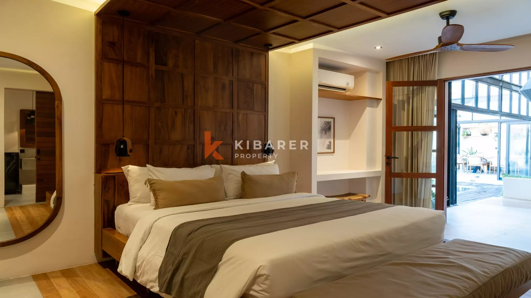 Modern Luxury Four-Bedroom Villa with Sauna and River View in Pererenan