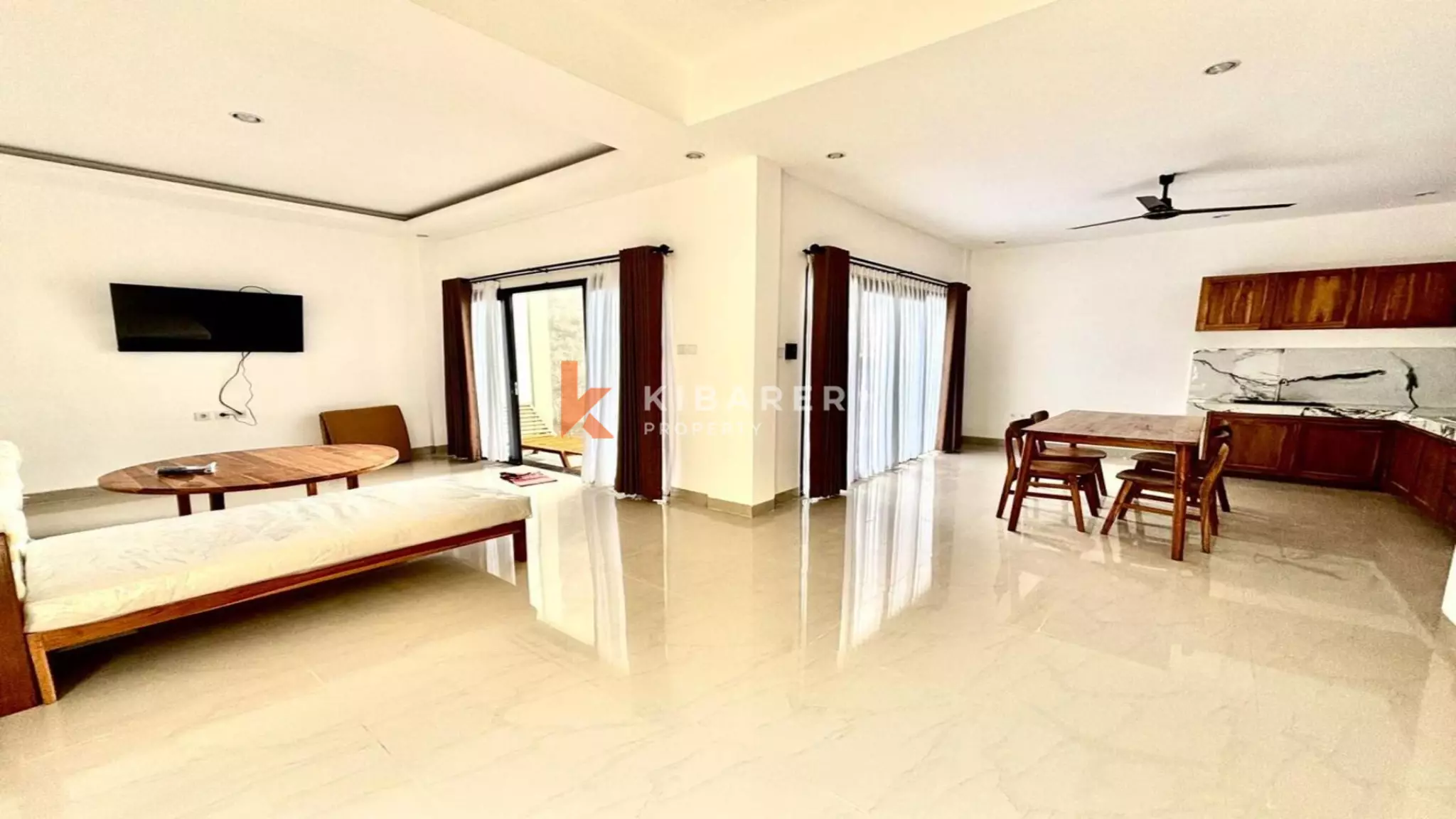 Comfortable Fully Furnished Two-Bedroom Family Villa with Private Pool in Kedungu