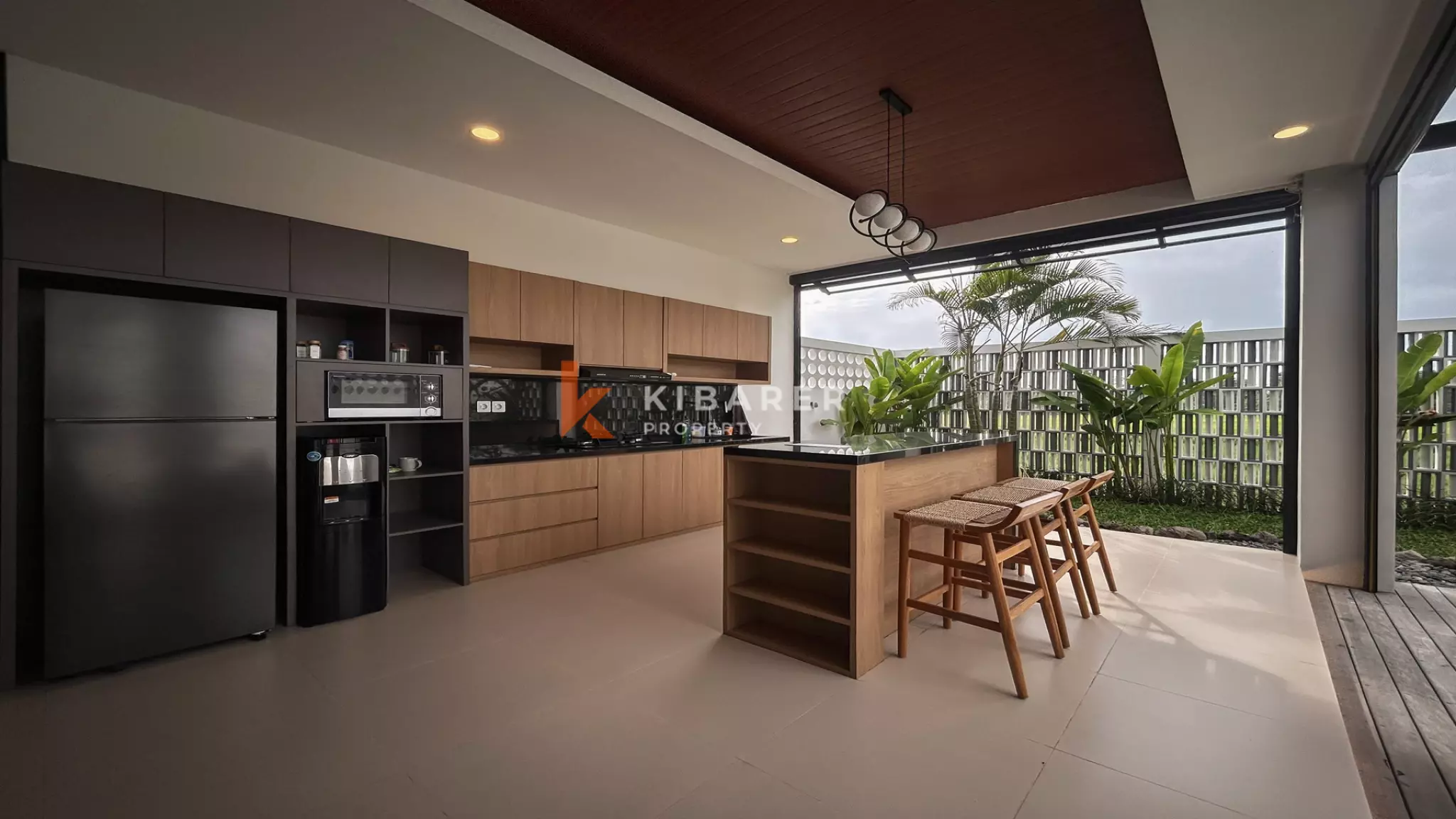 Breezy Minimalist Two-Bedroom Open-Air Villa with Tranquil Views in Kedungu