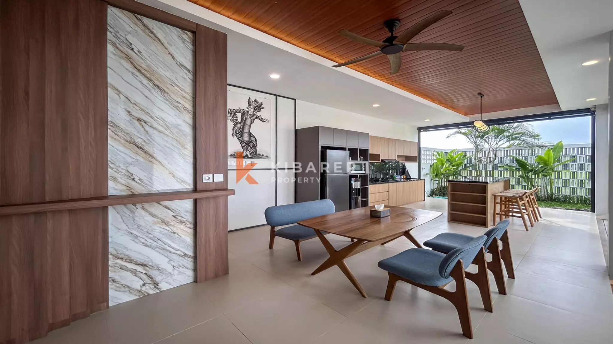 Breezy Minimalist Two-Bedroom Open-Air Villa with Tranquil Views in Kedungu