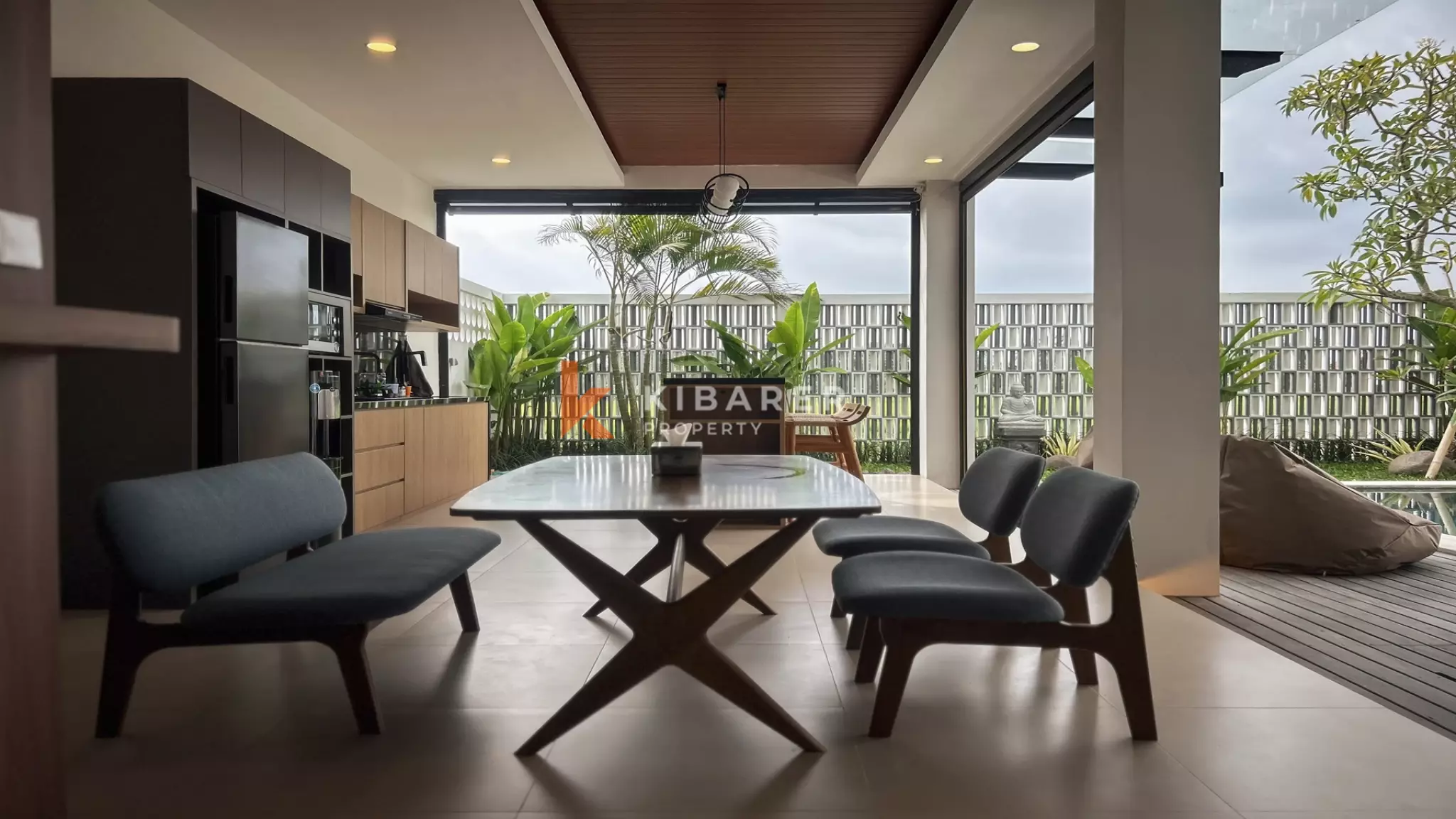 Breezy Minimalist Two-Bedroom Open-Air Villa with Tranquil Views in Kedungu