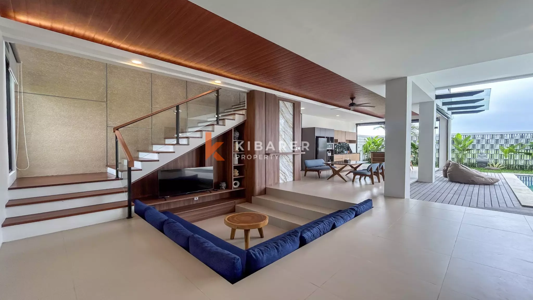 Breezy Minimalist Two-Bedroom Open-Air Villa with Tranquil Views in Kedungu