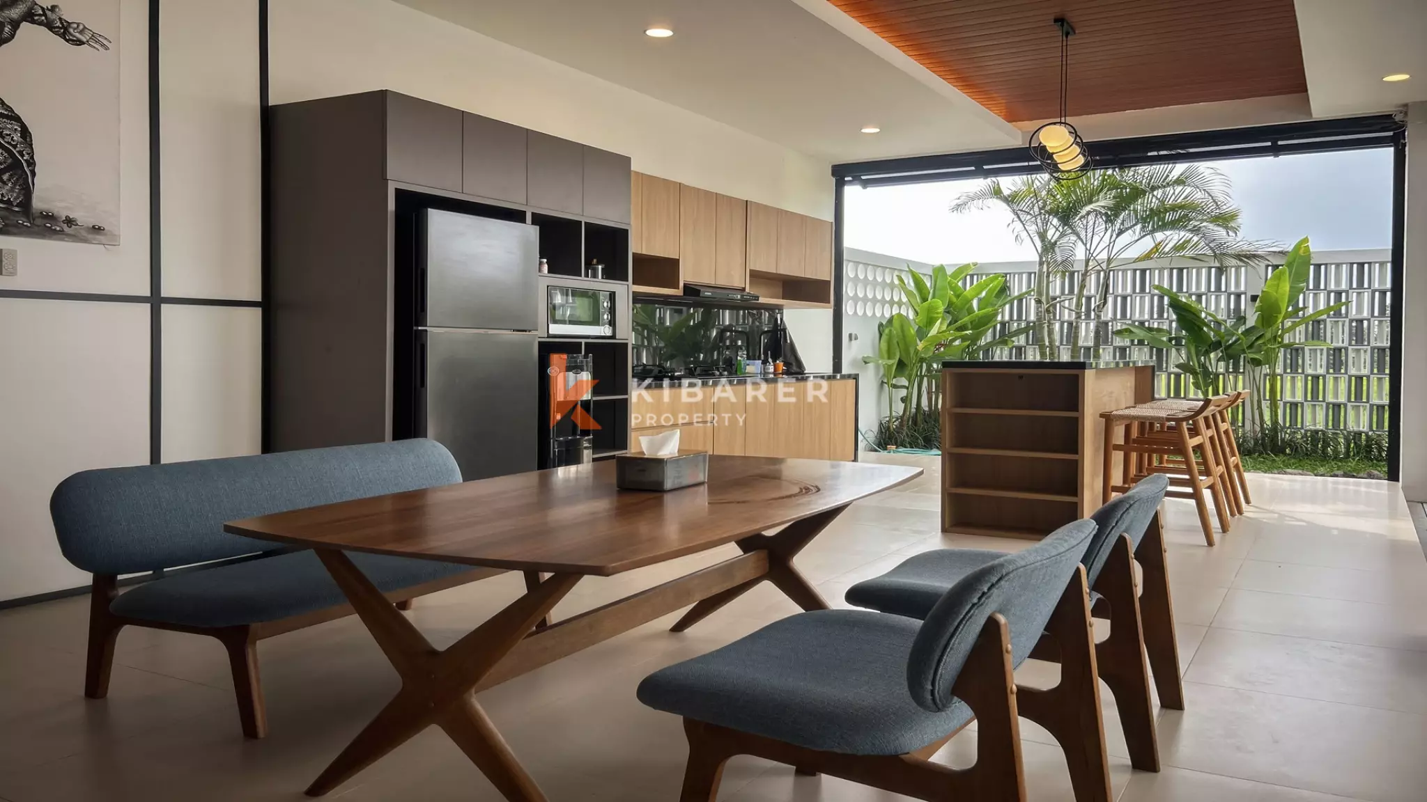 Breezy Minimalist Two-Bedroom Open-Air Villa with Tranquil Views in Kedungu