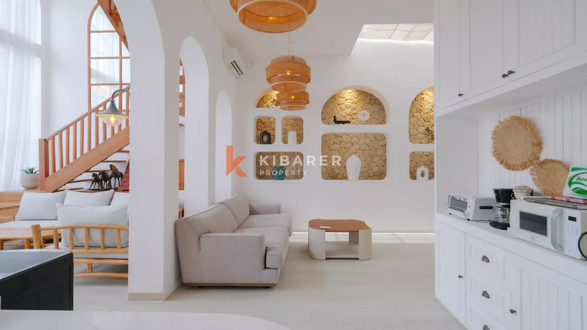 Modern Mediterranean Three-Bedroom Pool Villa in Prime Berawa Location