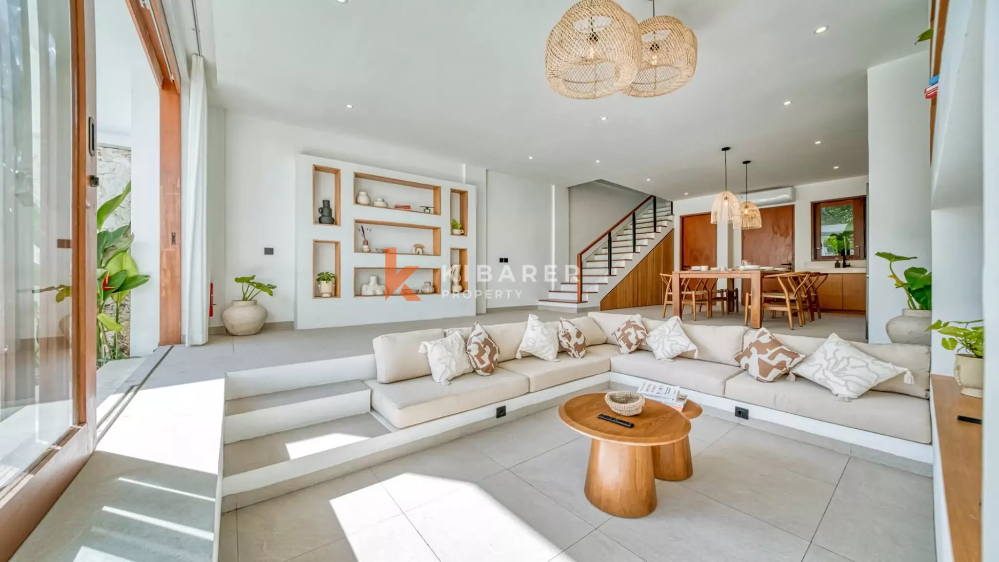 Chic Sunken Lounge Two-Bedroom Villa in Uluwatu