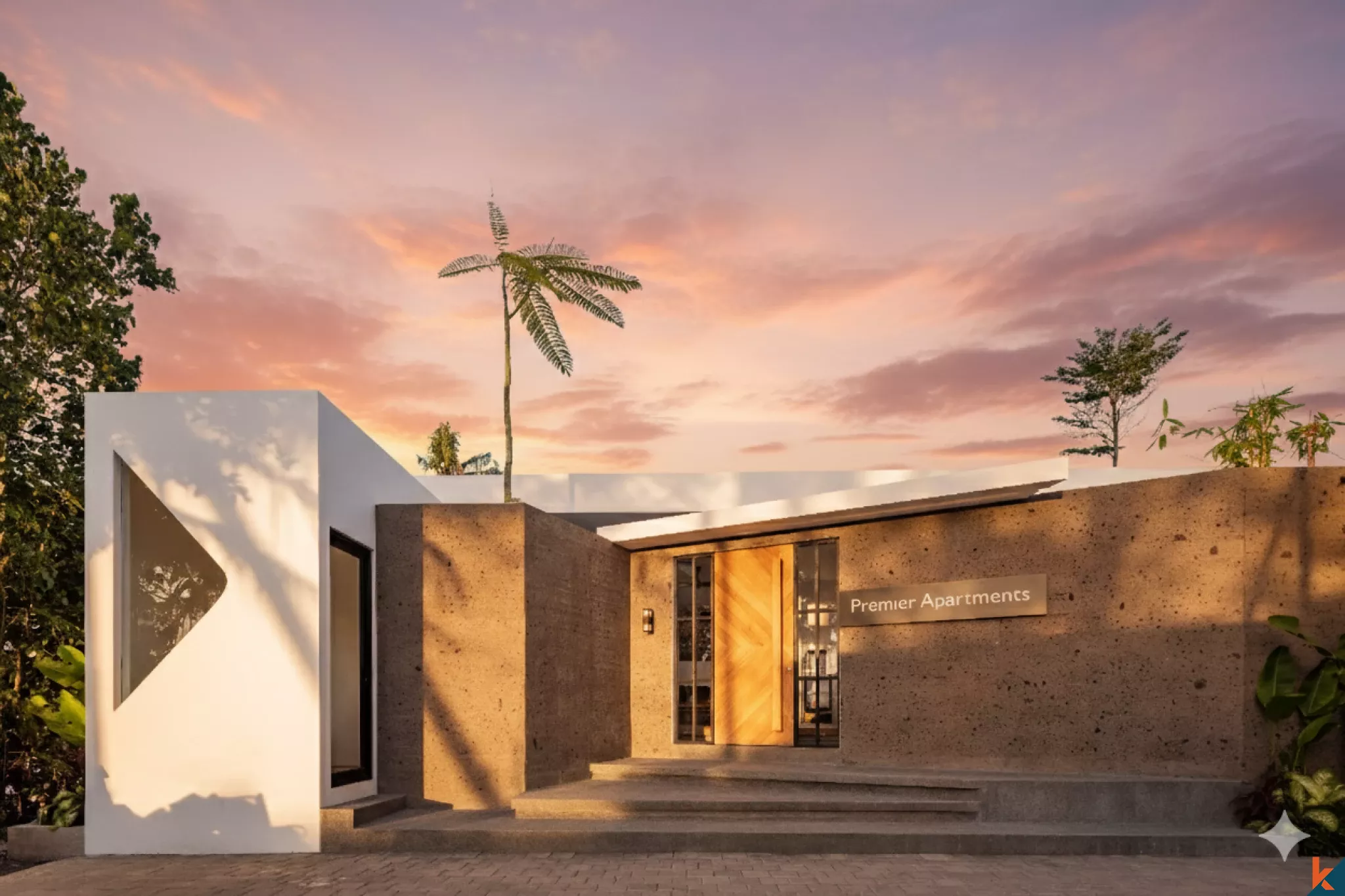 Loft Mewah Tropis Modern 1 Kamar Tidur di Canggu