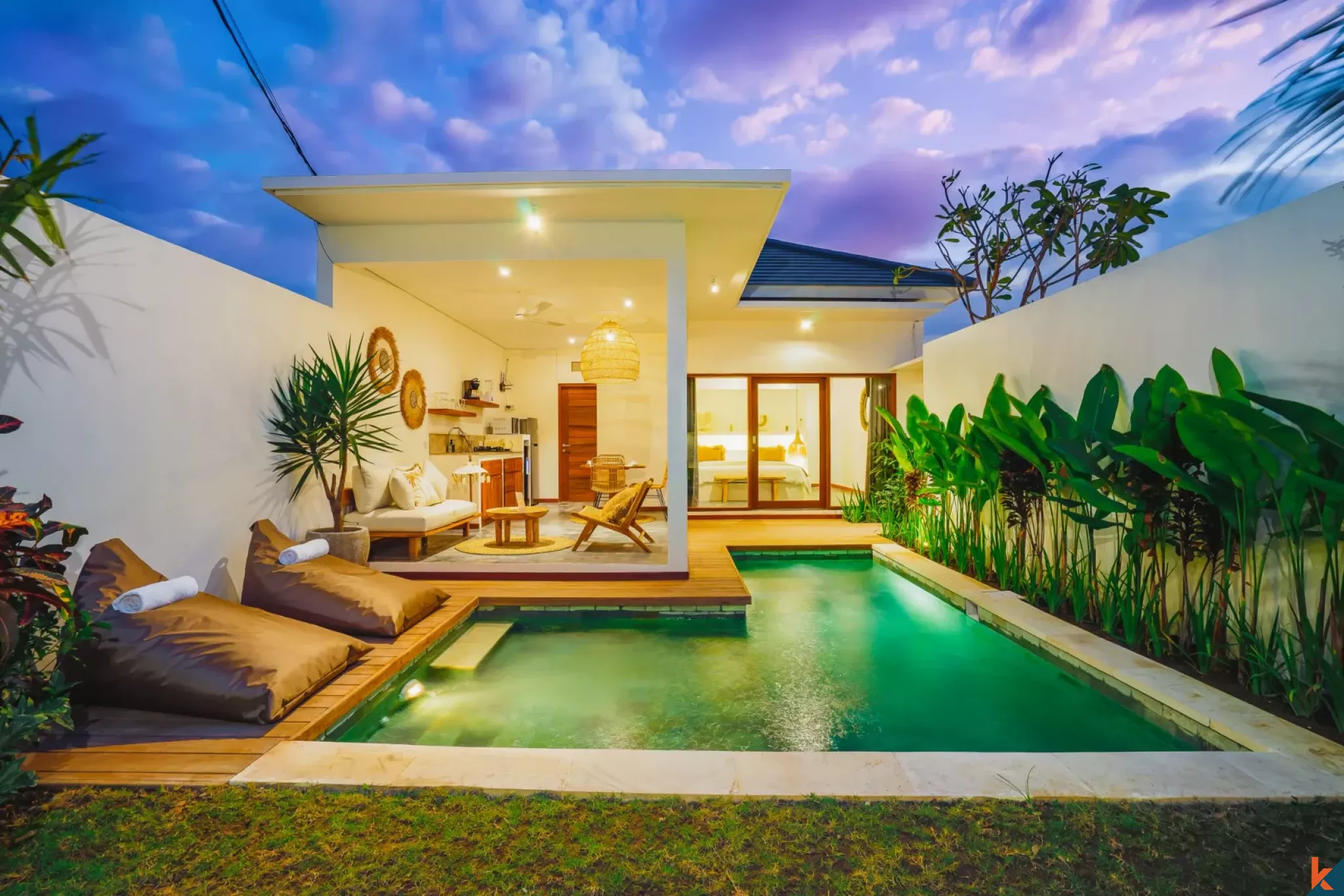 Villa Pribadi dengan Satu Kamar Tidur Berjarak Jalan Kaki ke Pantai Nyanyi