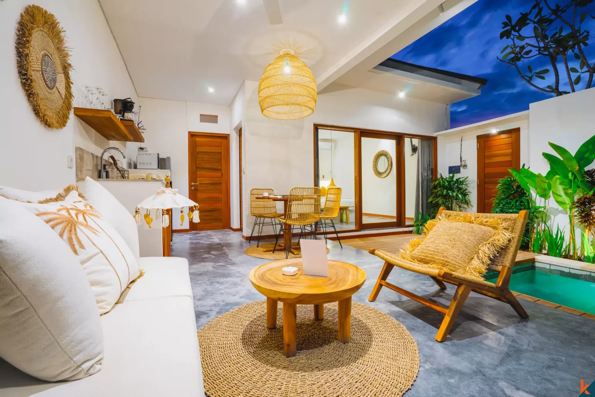 Villa Pribadi dengan Satu Kamar Tidur Berjarak Jalan Kaki ke Pantai Nyanyi