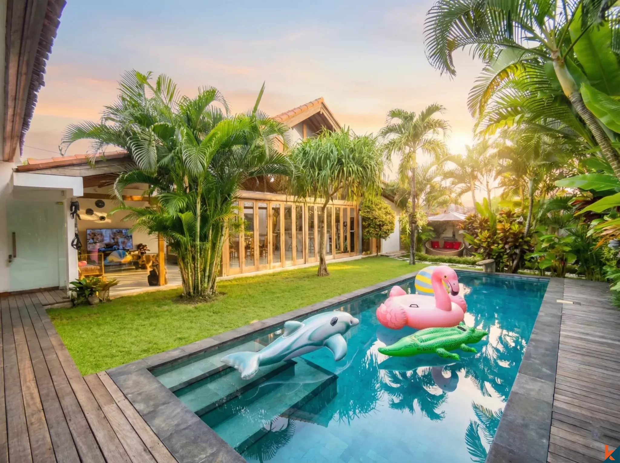 Properti Sewa Tiga Kamar Tidur yang Nyaman di Kawasan Kerobokan