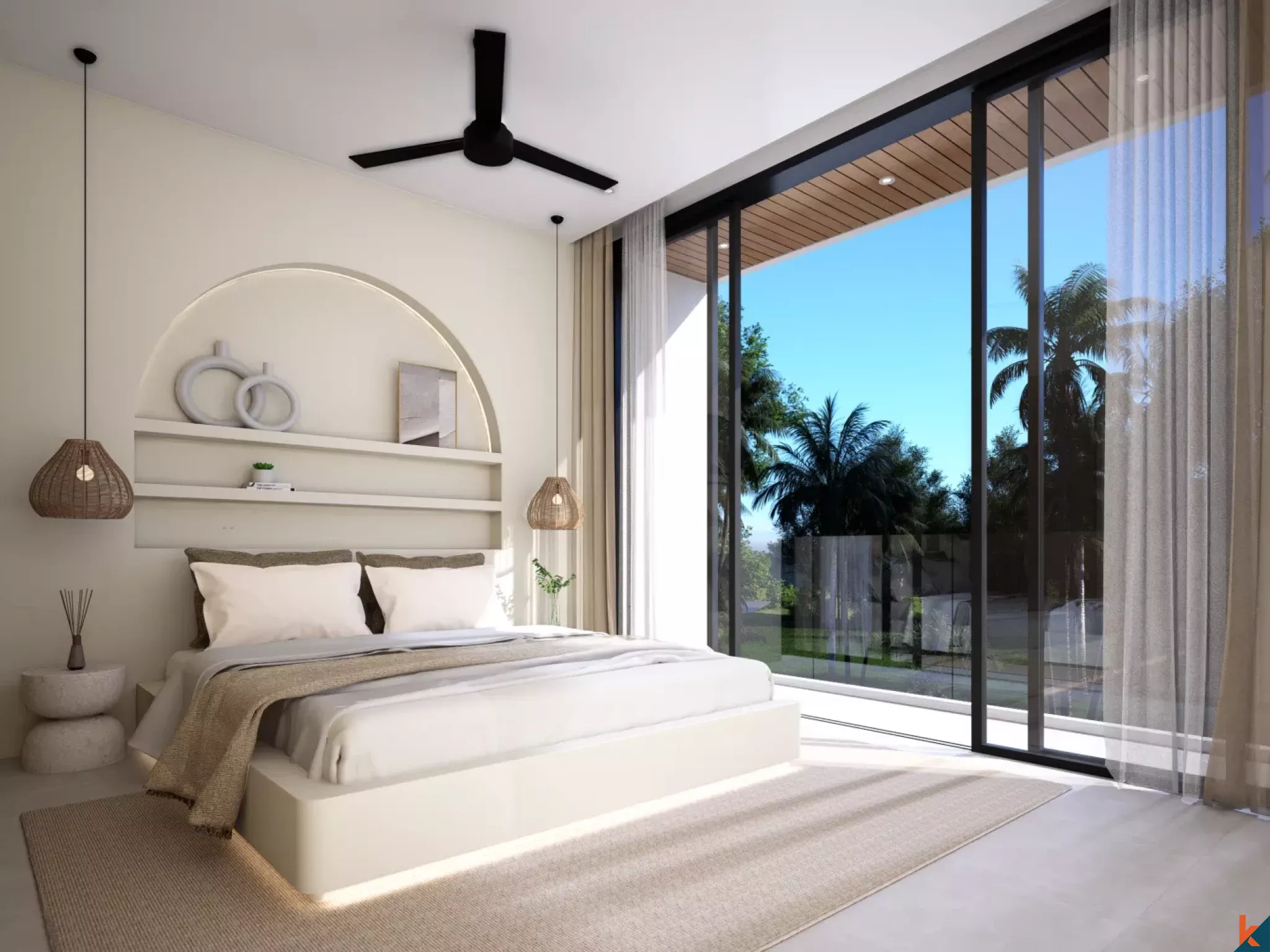 Properti Sewa Satu Kamar Tidur Modern yang Akan Segera Tersedia di Bingin yang Stylish