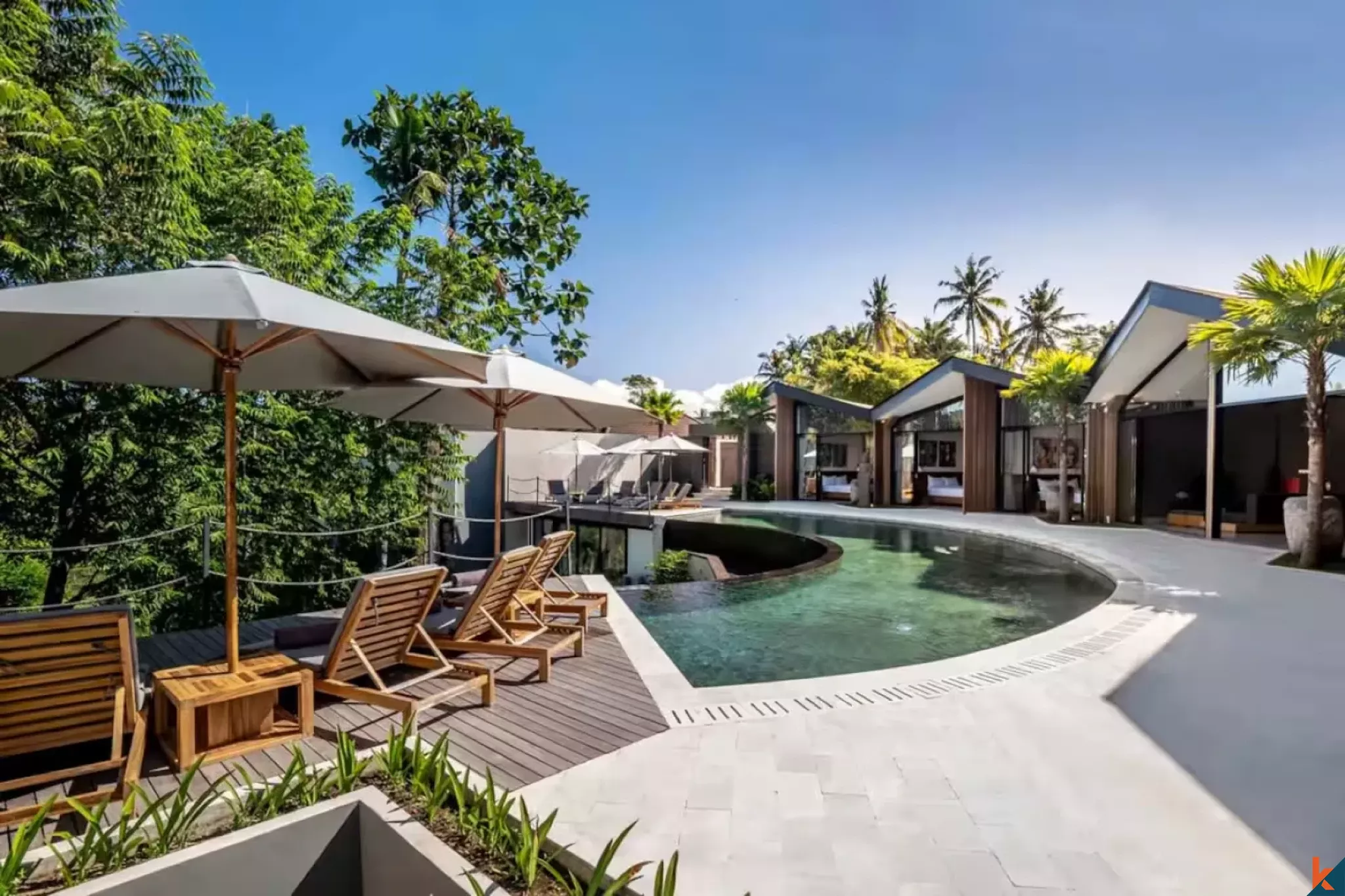 Properti Sewa Berkelas dengan 6 Kamar Tidur dan Pemandangan Hutan di Ubud - Mas