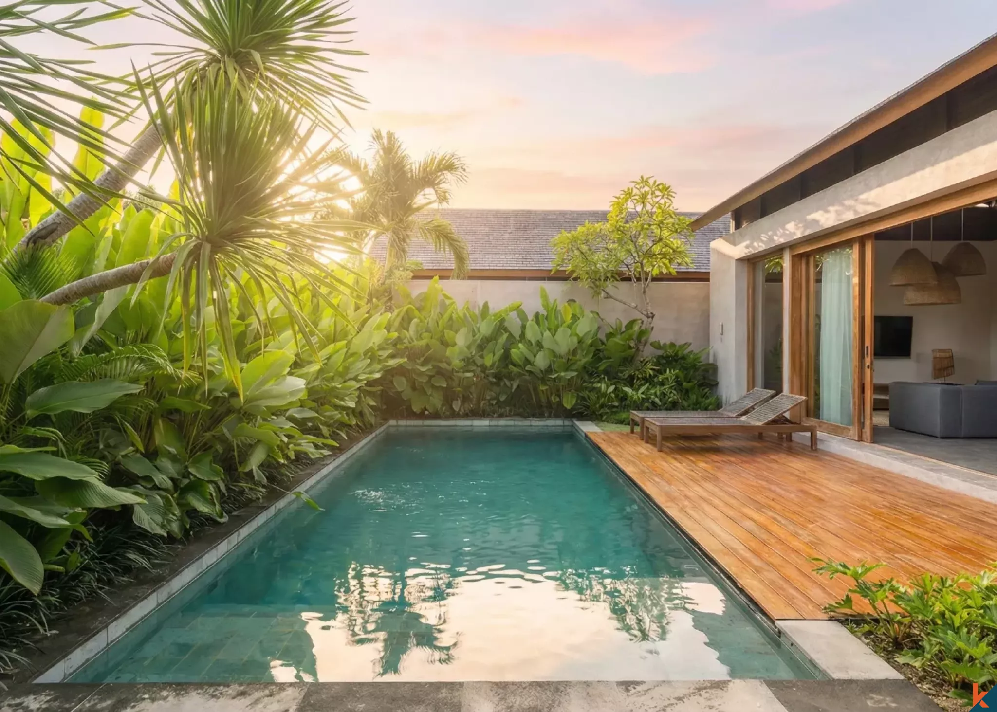 Serene two bedroom leasehold property with ricefield view in Seseh