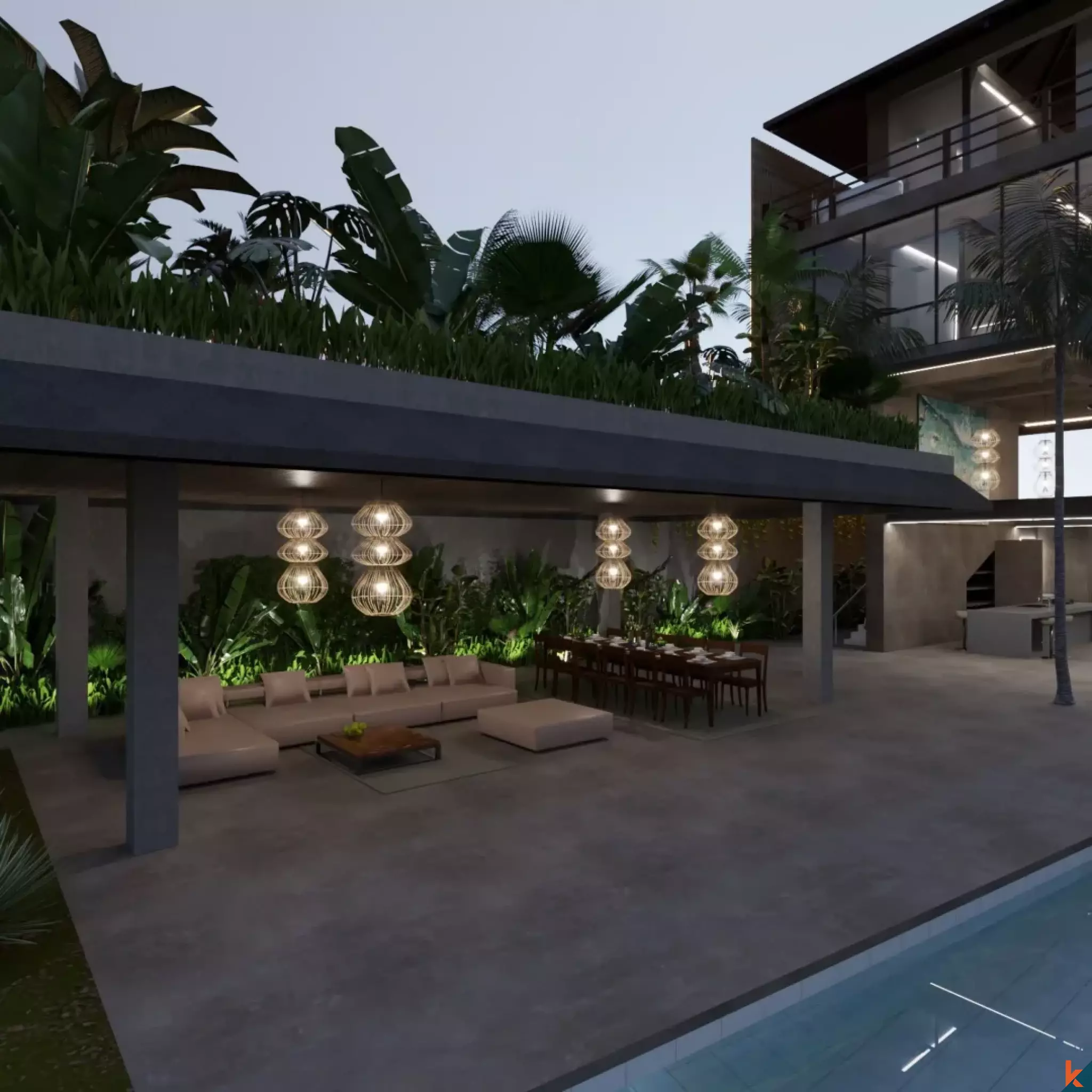 Terrain de choix avec vue sur l'océan, projet réalisé à 70% à Uluwatu