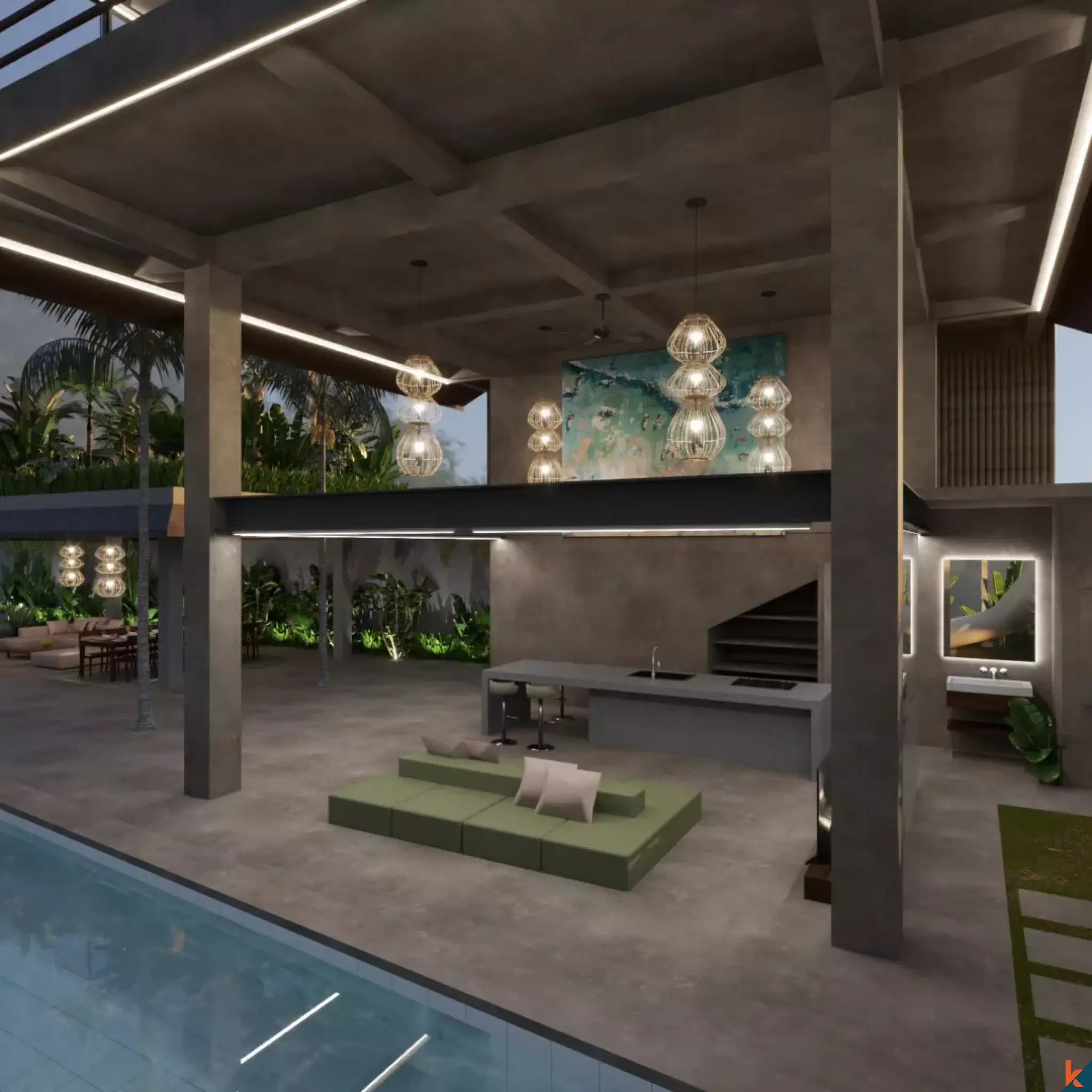 Terrain de choix avec vue sur l'océan, projet réalisé à 70% à Uluwatu