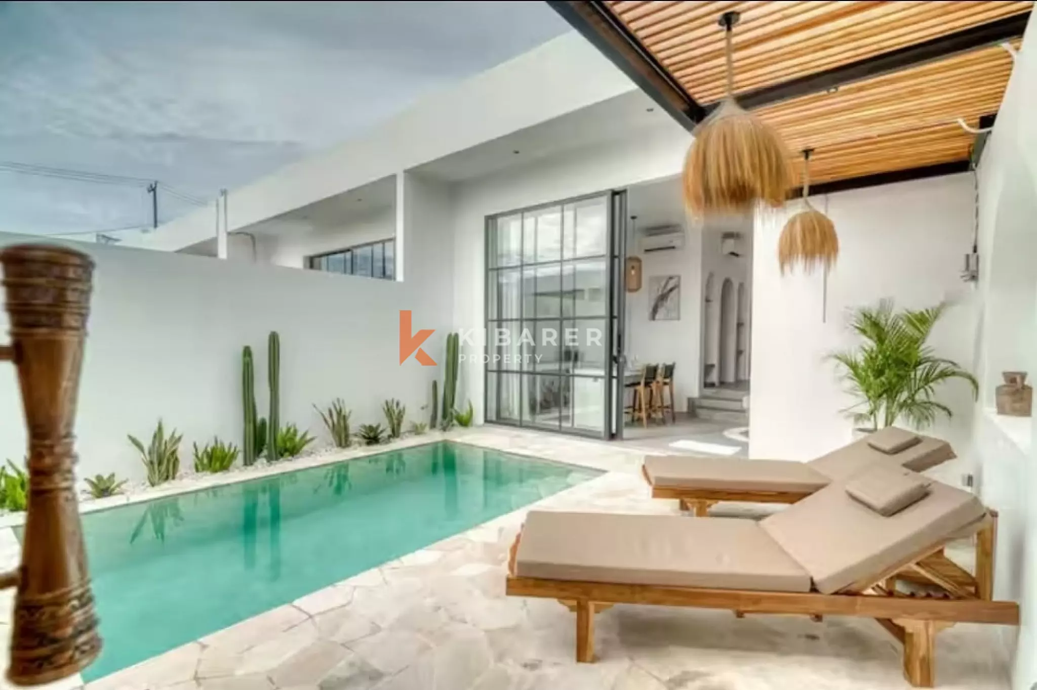 Vila Minimalis Modern Satu Kamar Tidur di Berawa yang Dinamis