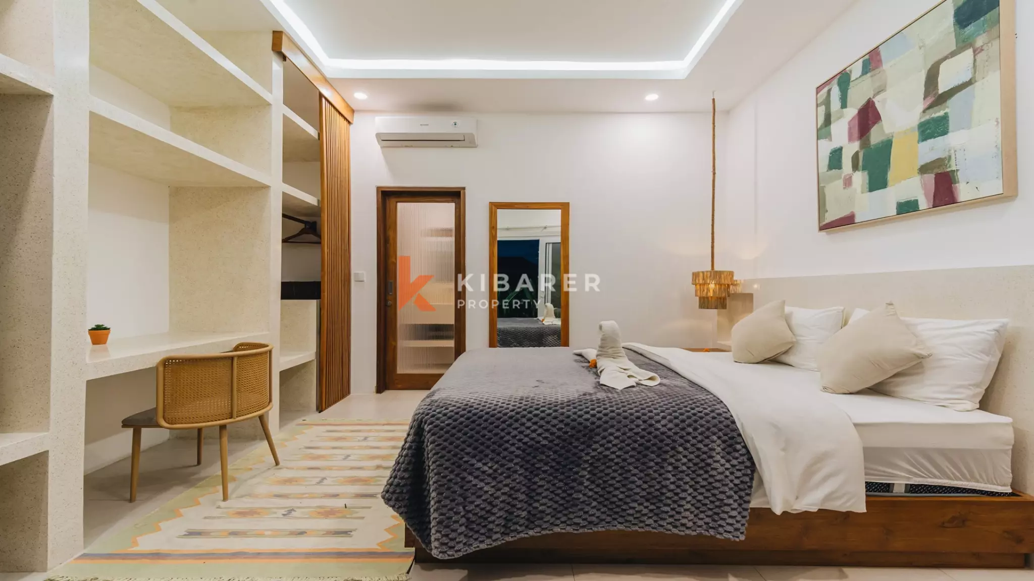 Villa Kolam Renang Dua Kamar Tidur yang Menawan dengan Pemandangan Indah di Atap Cemagi