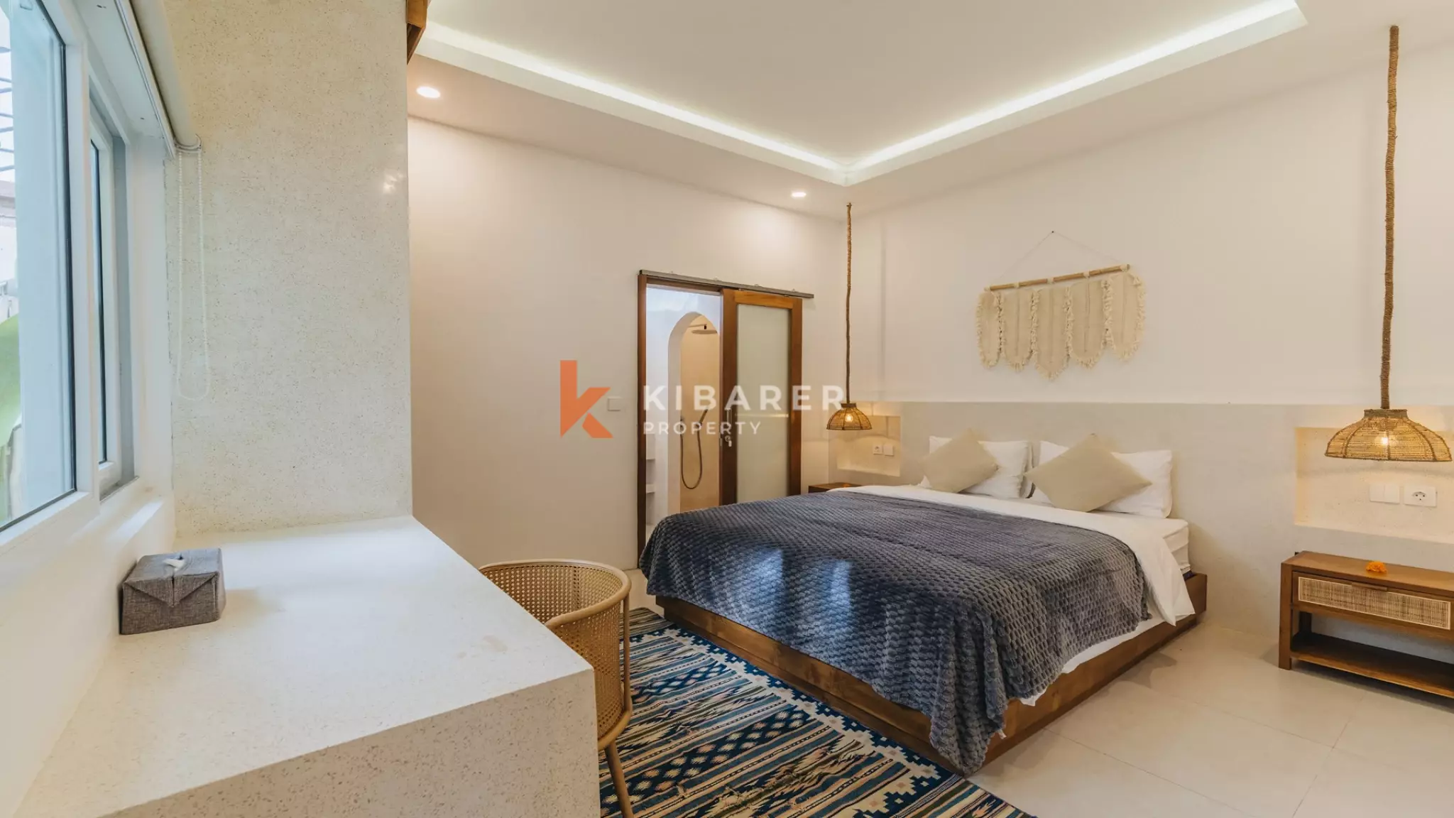 Villa Kolam Renang Dua Kamar Tidur yang Menawan dengan Pemandangan Indah di Atap Cemagi