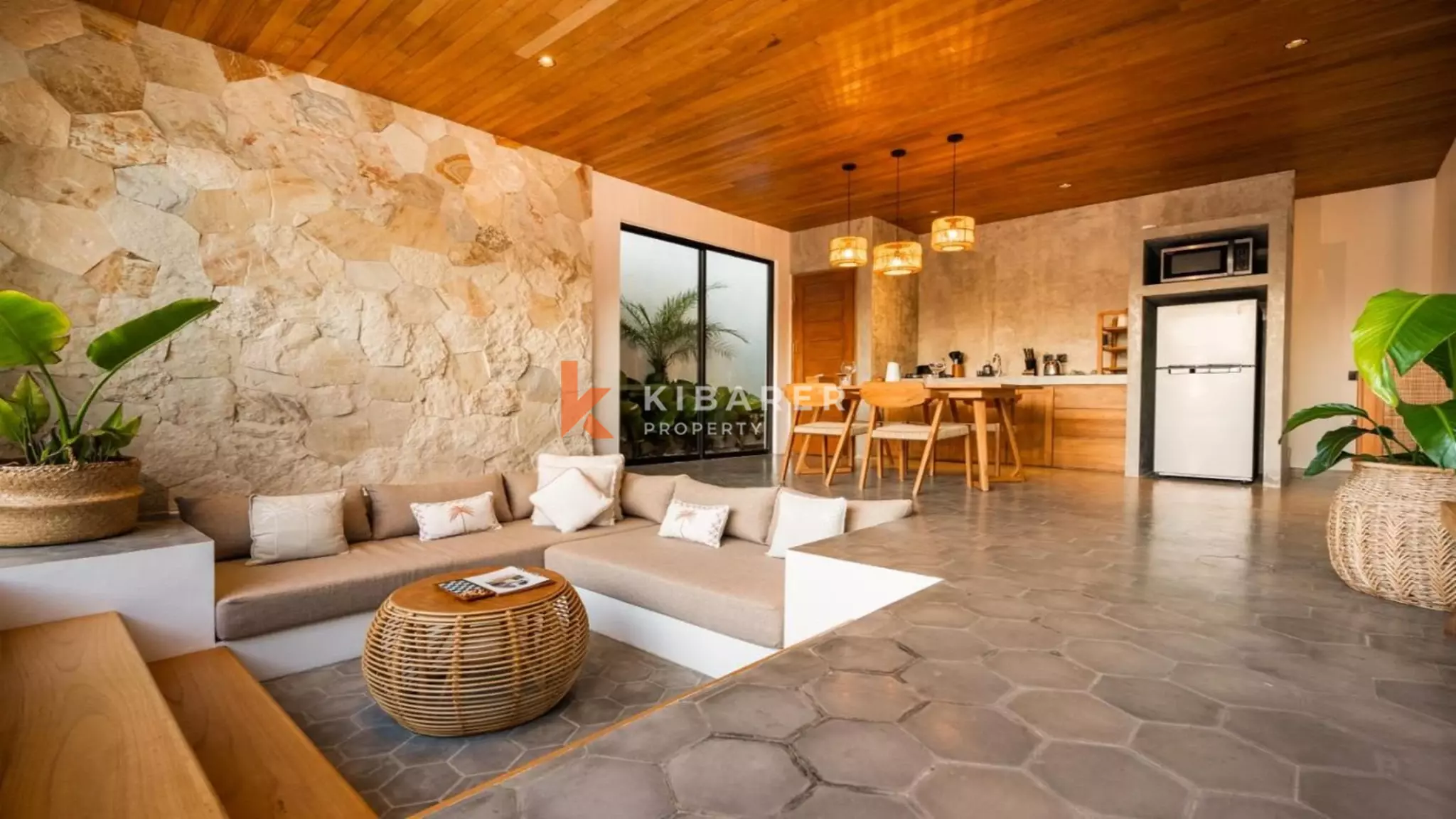 Villa contemporaine élégante avec piscine privée et une chambre à Canggu