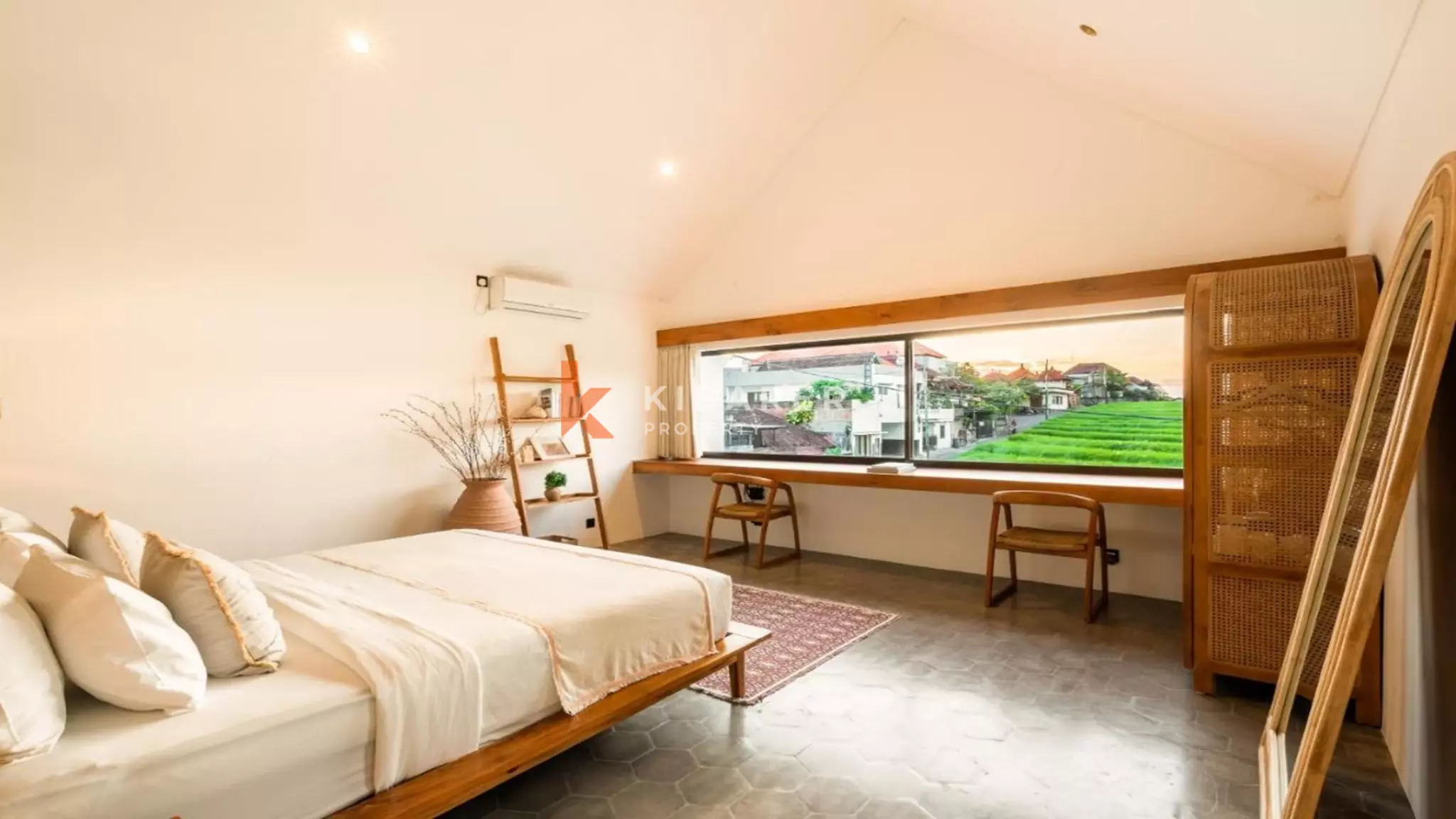 Villa contemporaine élégante avec piscine privée et une chambre à Canggu