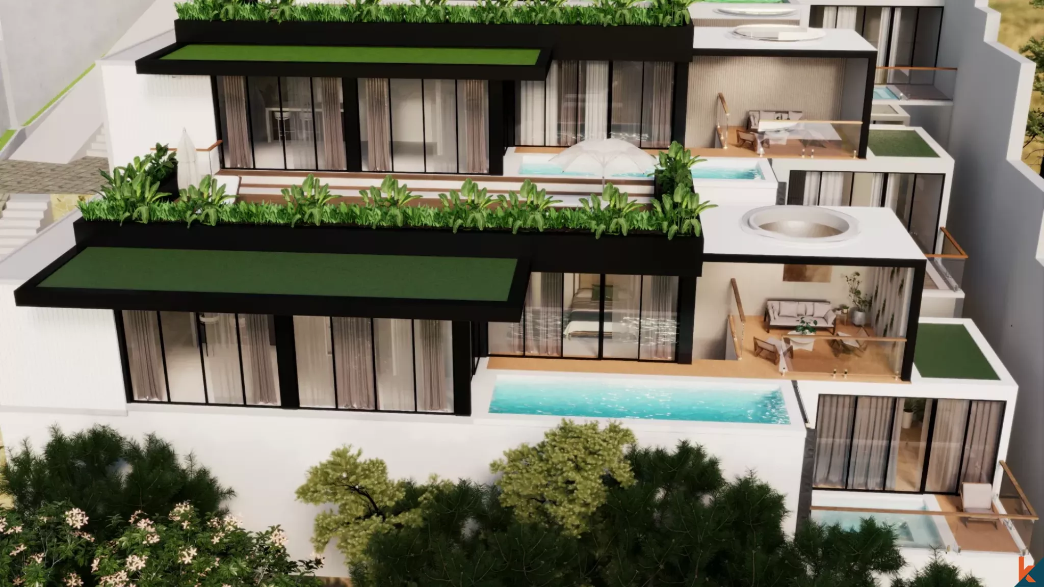 Two Bedroom Nature-Front Investment Property for Lease in Ubud (Delivery December 2026)