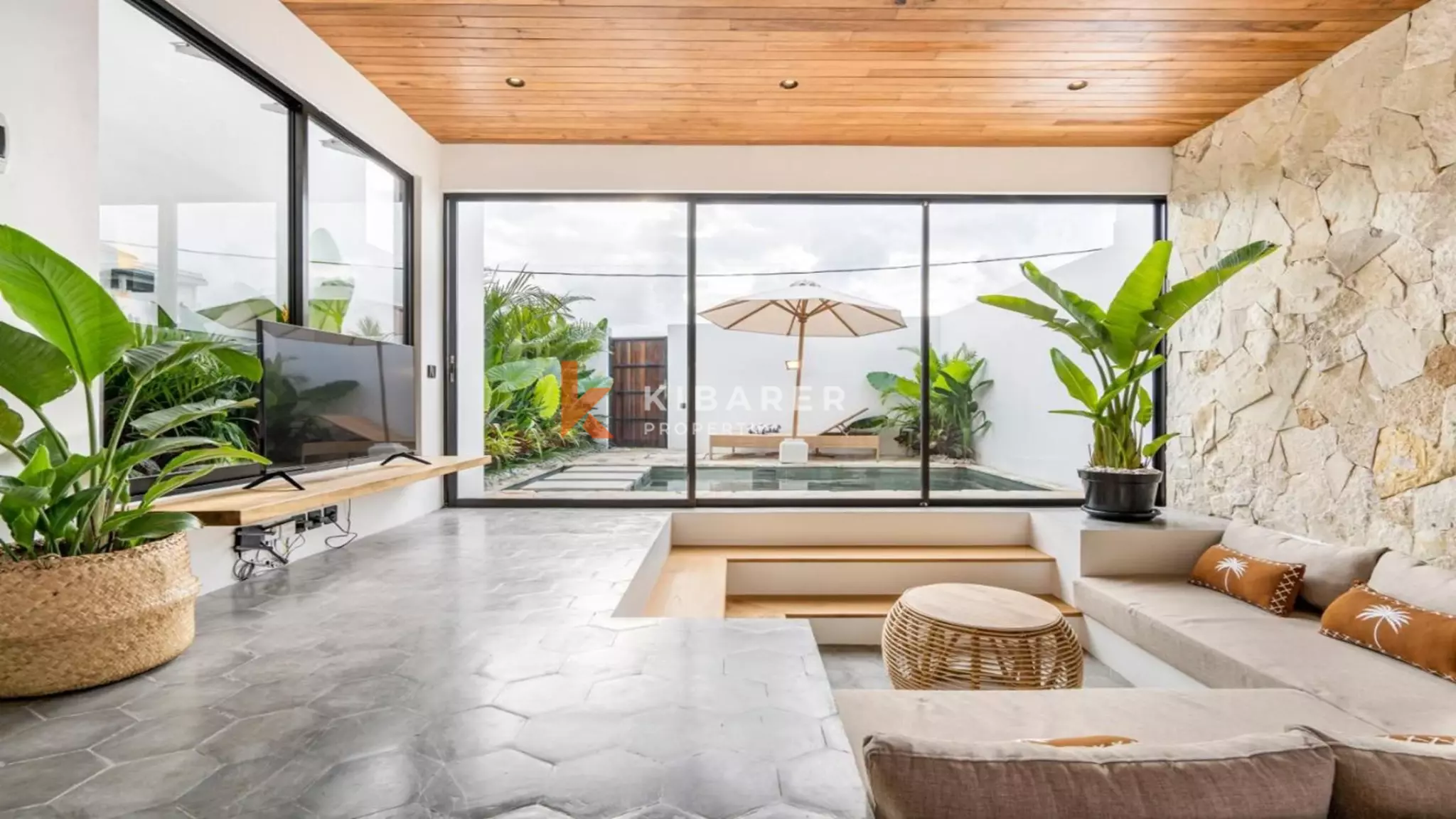 Contemporary One-Bedroom Pool Villa with Sunken Lounge in Canggu