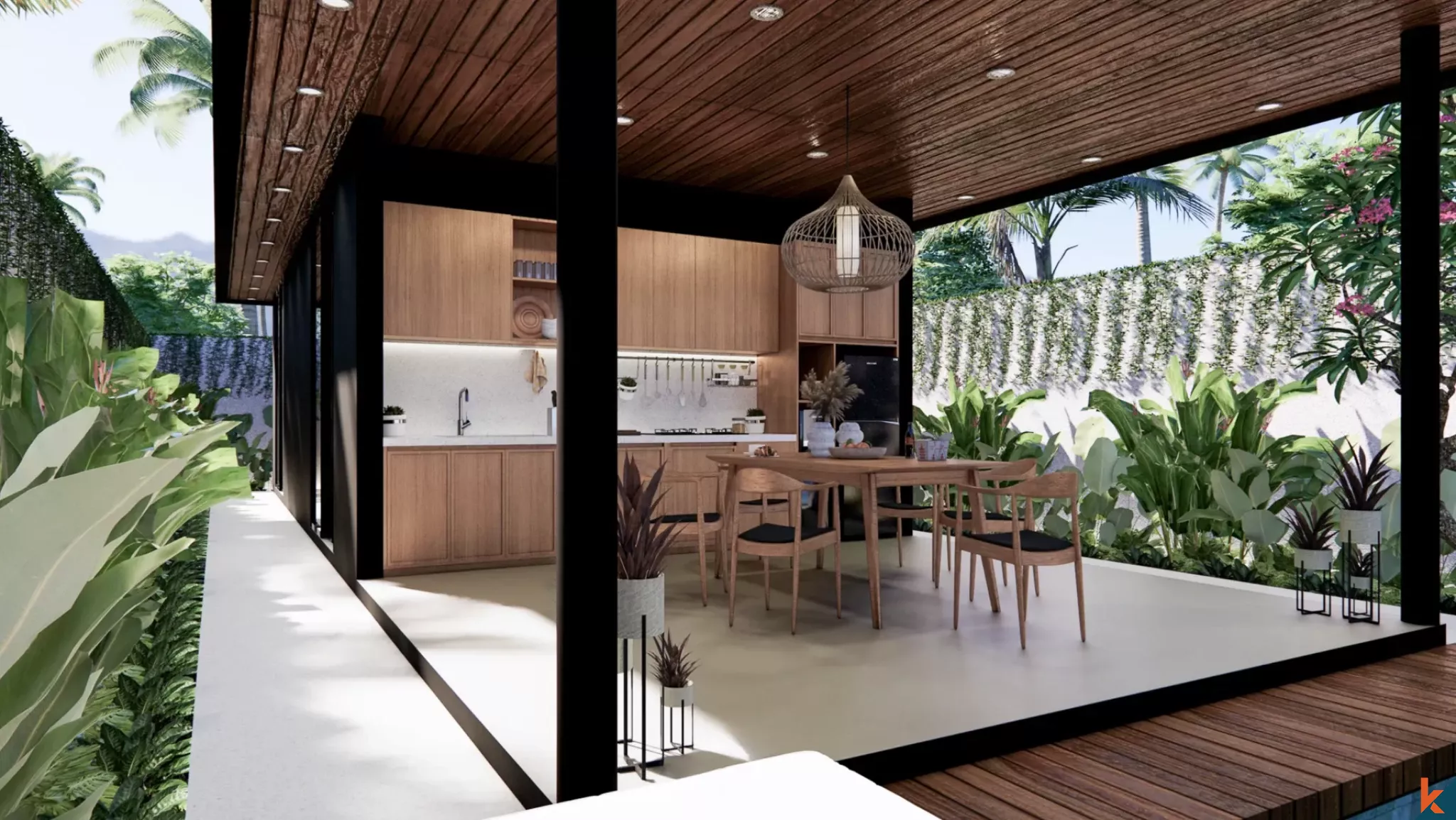 Properti dua kamar tidur hak sewa jangka panjang yang akan segera dibangun di area tenang Buduk (Selesai Mei 2026)