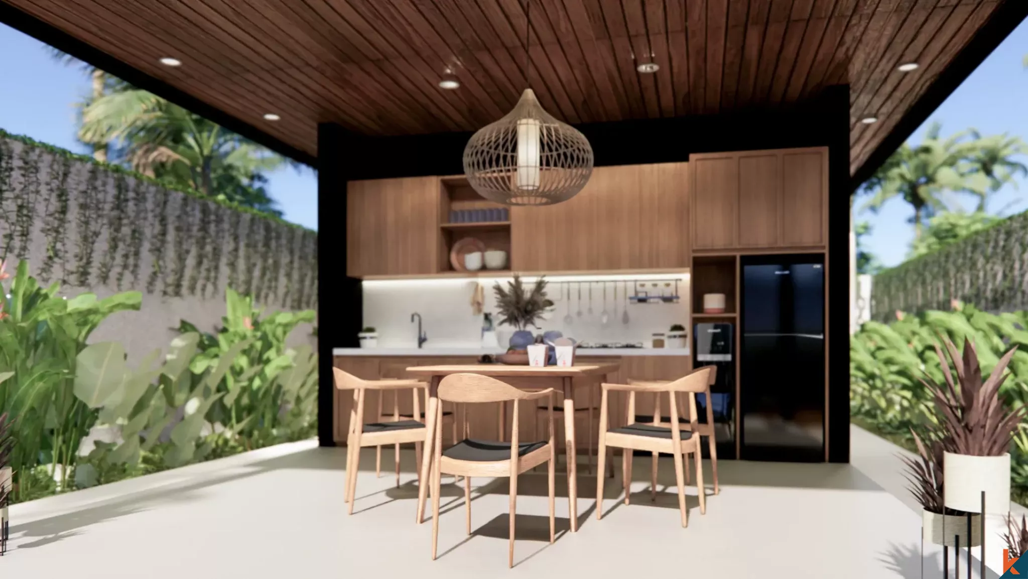 Properti dua kamar tidur hak sewa jangka panjang yang akan segera dibangun di area tenang Buduk (Selesai Mei 2026)