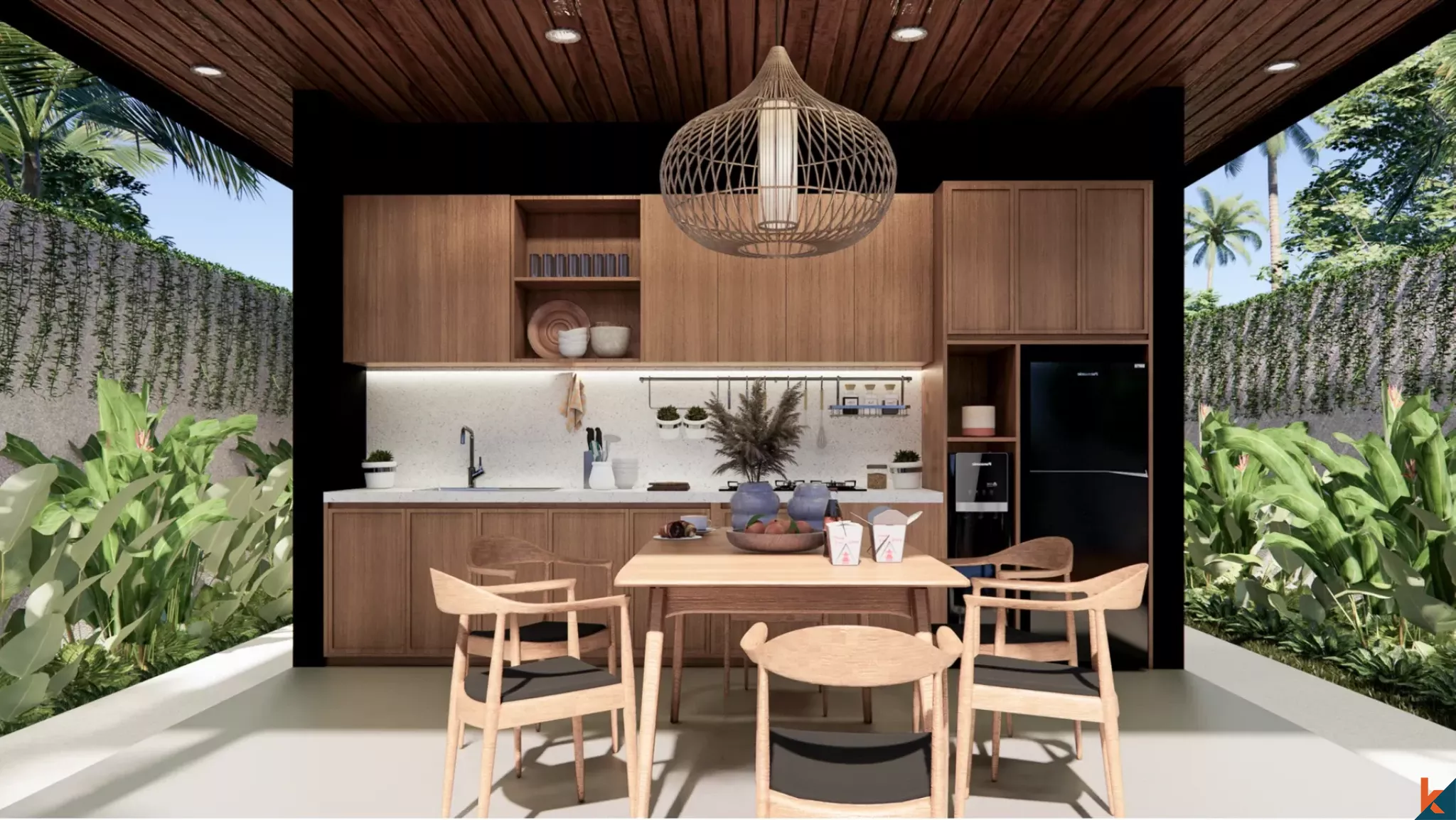 Properti dua kamar tidur hak sewa jangka panjang yang akan segera dibangun di area tenang Buduk (Selesai Mei 2026)