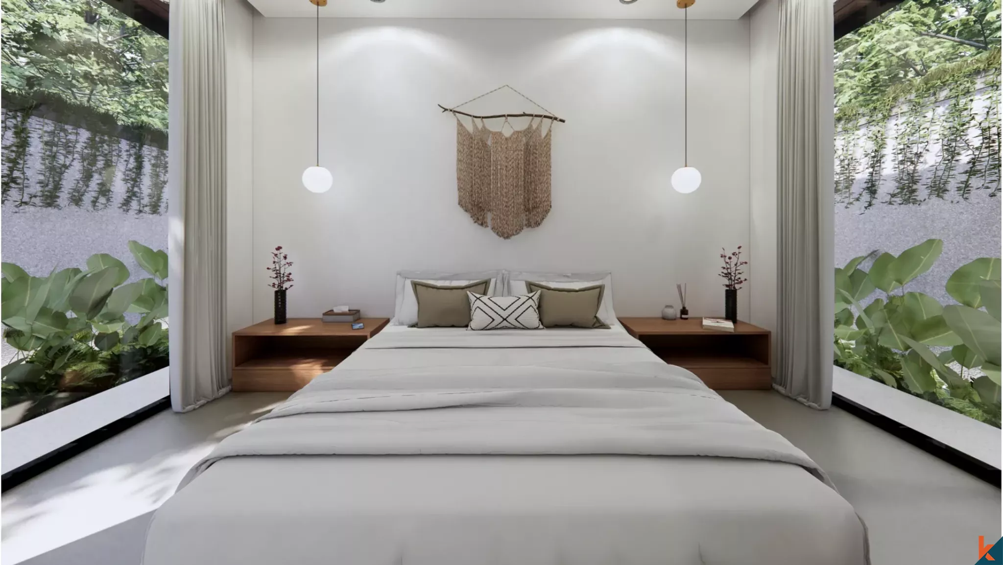 Properti dua kamar tidur hak sewa jangka panjang yang akan segera dibangun di area tenang Buduk (Selesai Mei 2026)