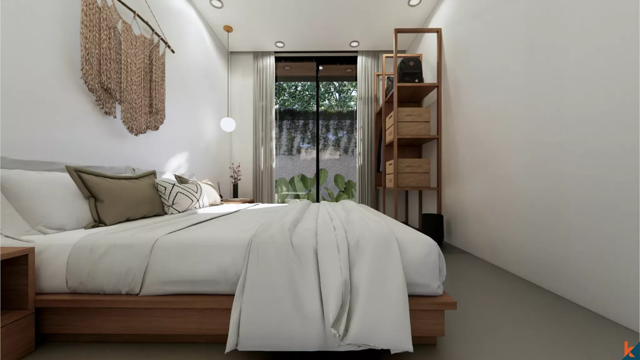 Properti dua kamar tidur hak sewa jangka panjang yang akan segera dibangun di area tenang Buduk (Selesai Mei 2026)