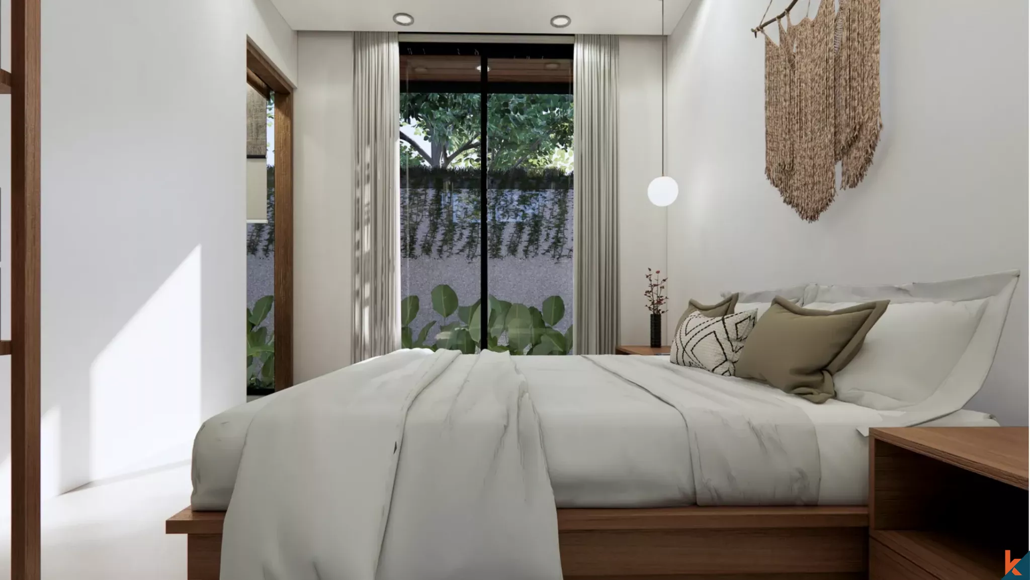 Properti dua kamar tidur hak sewa jangka panjang yang akan segera dibangun di area tenang Buduk (Selesai Mei 2026)