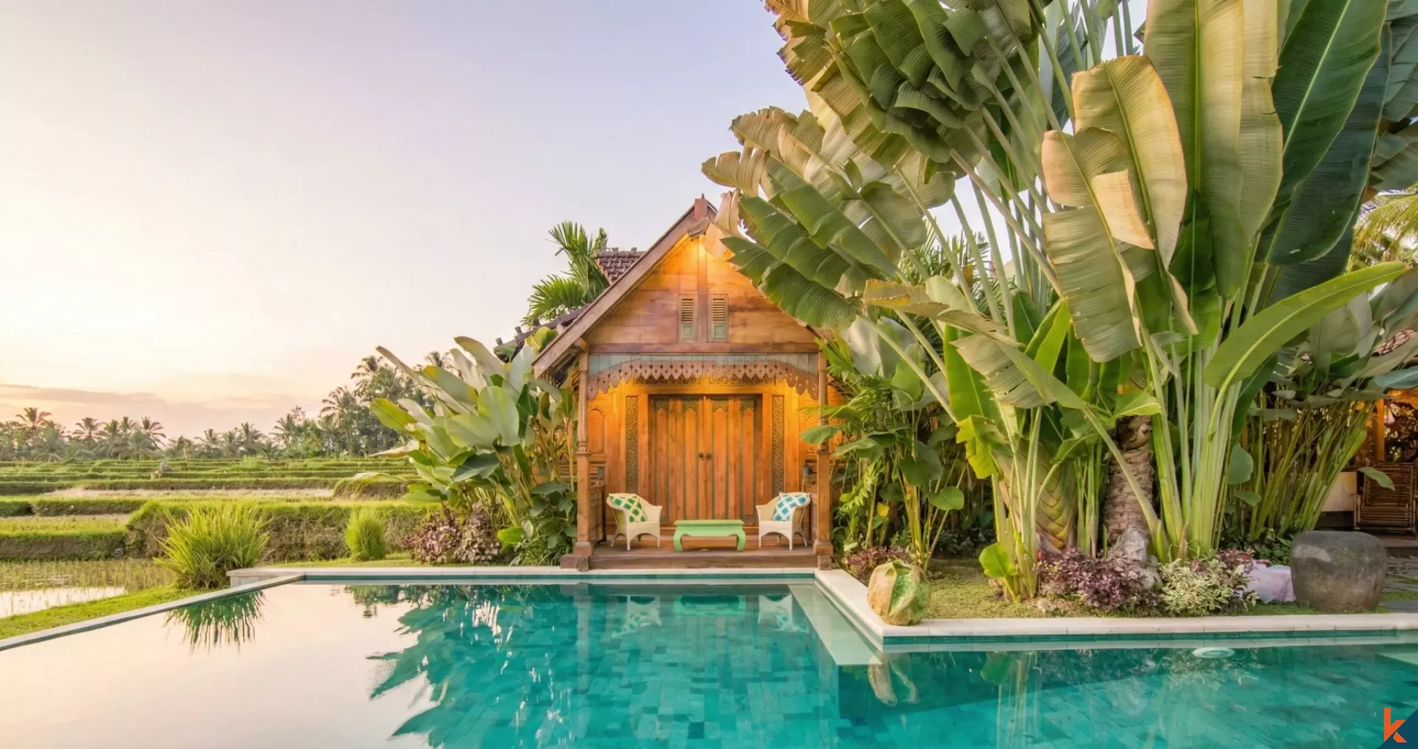 Amazing Seven Bedroom Leasehold Real Estate with Endless Rice Field Views in Ubud