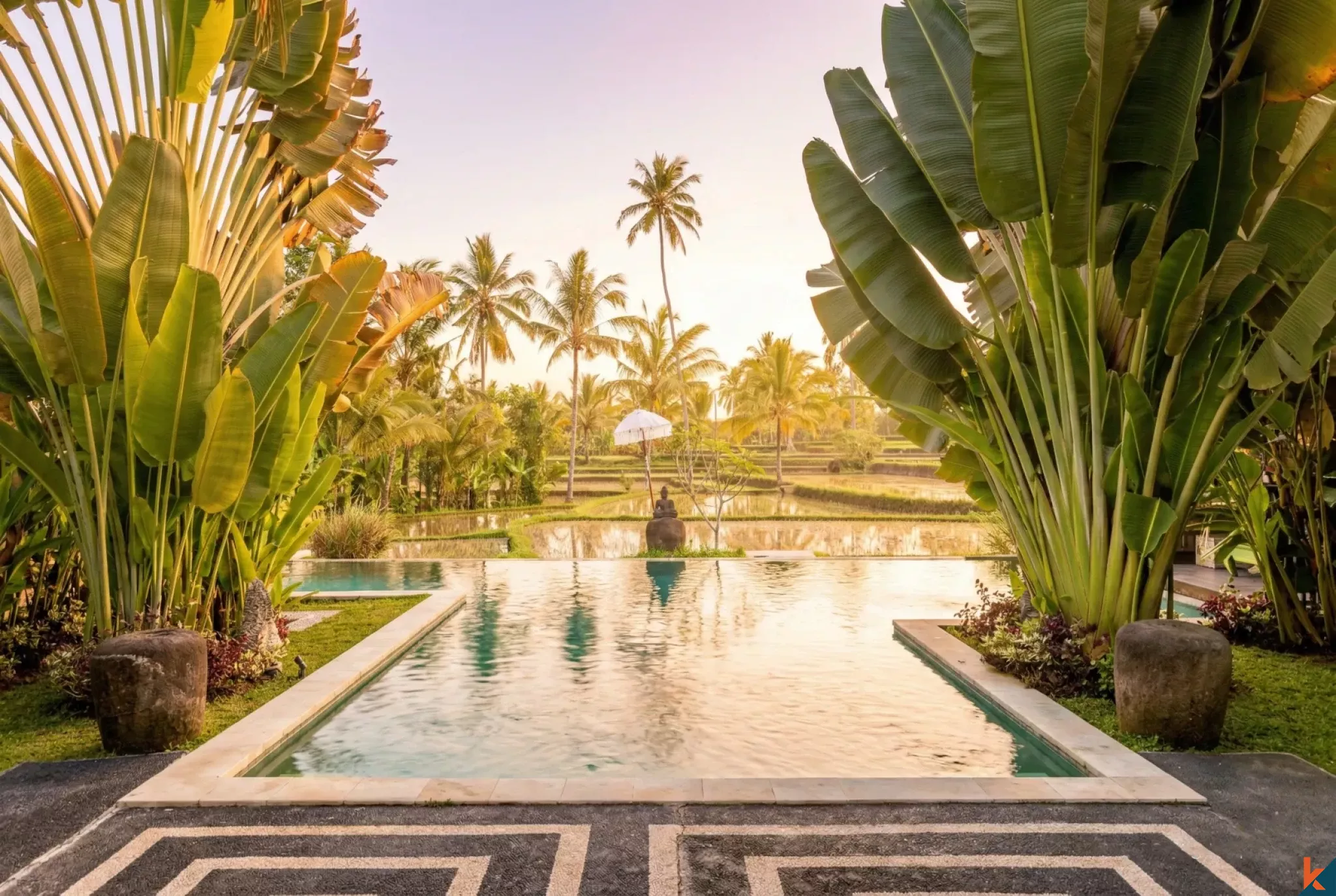 Amazing Seven Bedroom Leasehold Real Estate with Endless Rice Field Views in Ubud